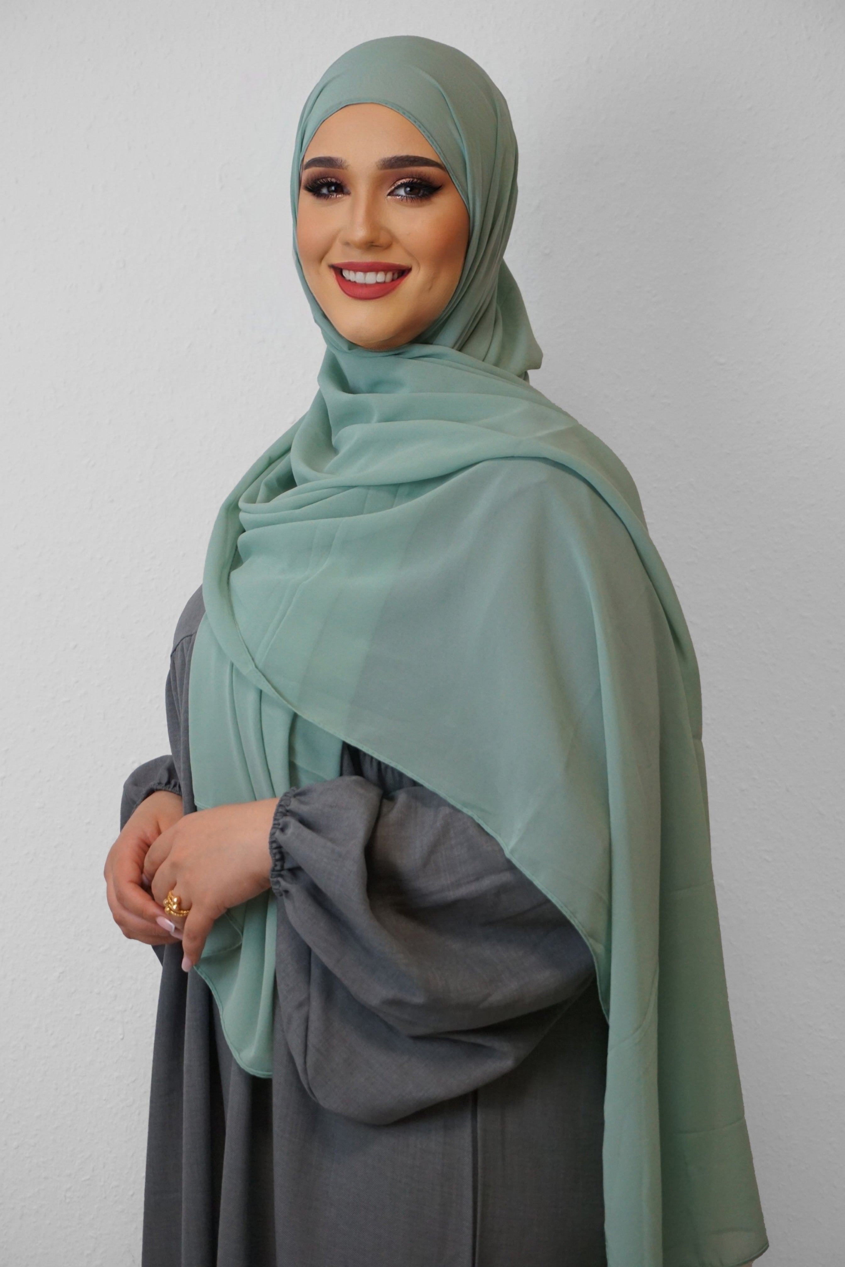 Chiffon XL Hijab Pistazie