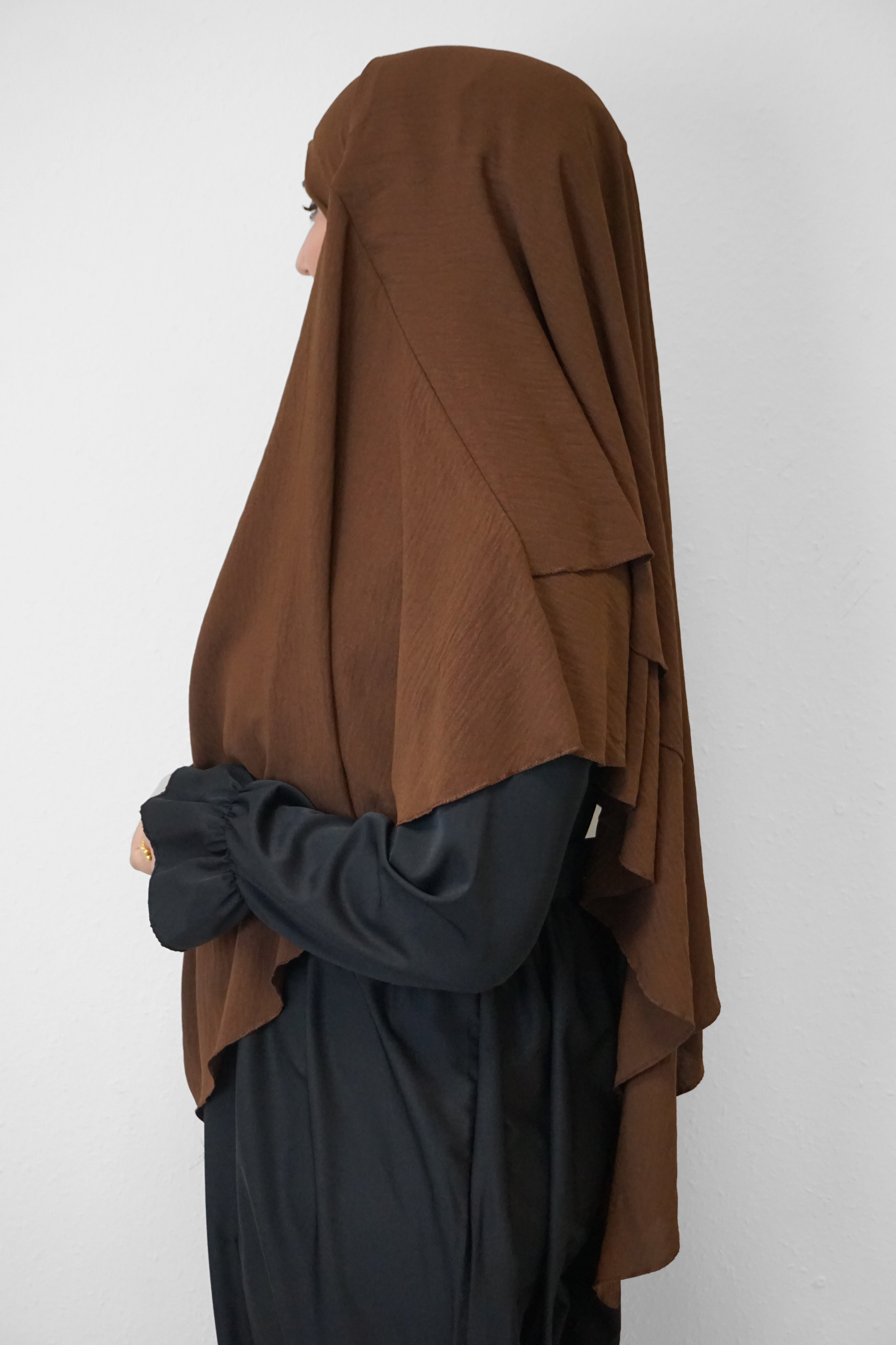 Jazz Khimar 2-lagig Braun