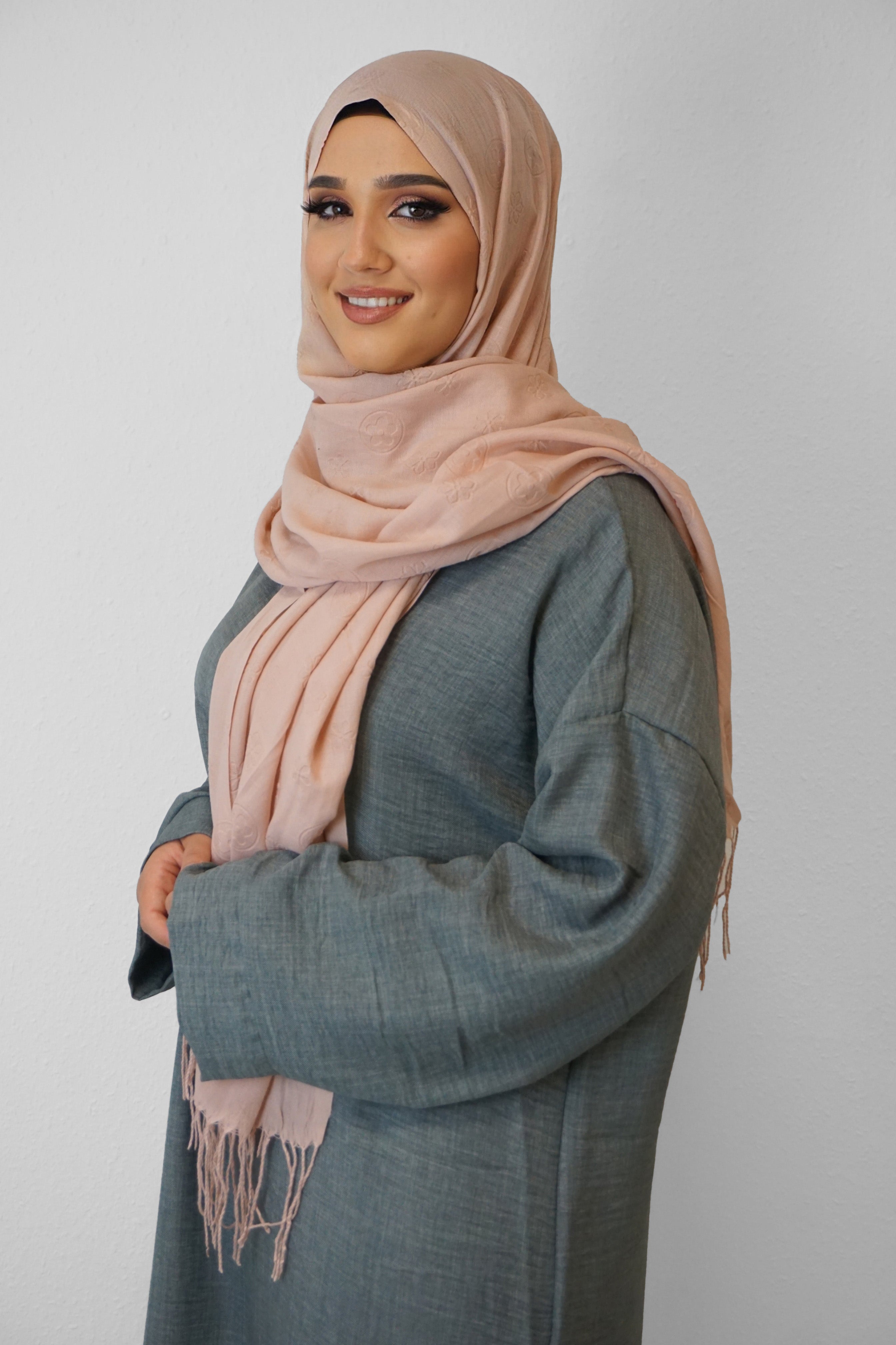 Baumwolle Hijab Zuhur Blush