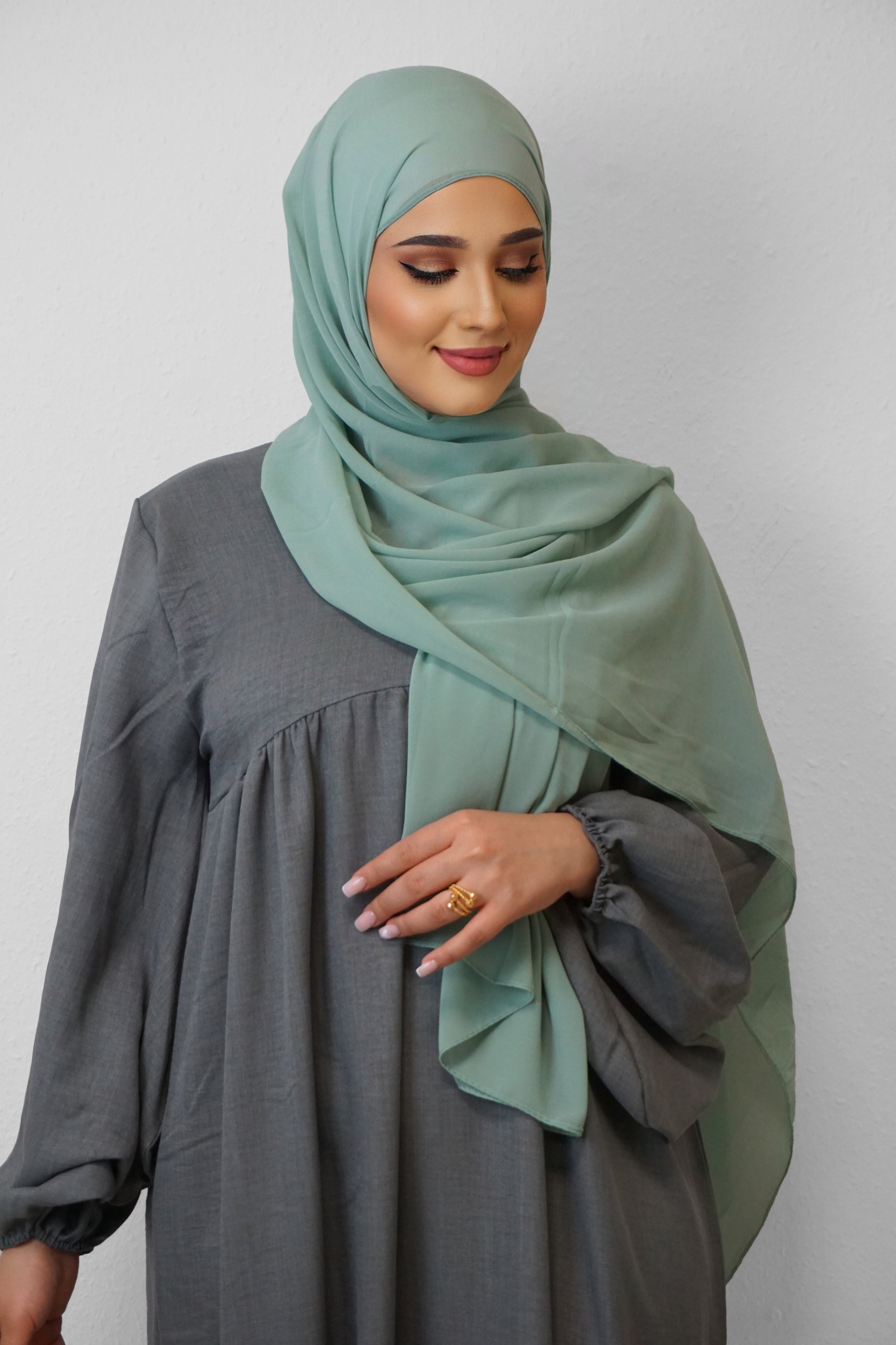Chiffon XL Hijab Pistazie