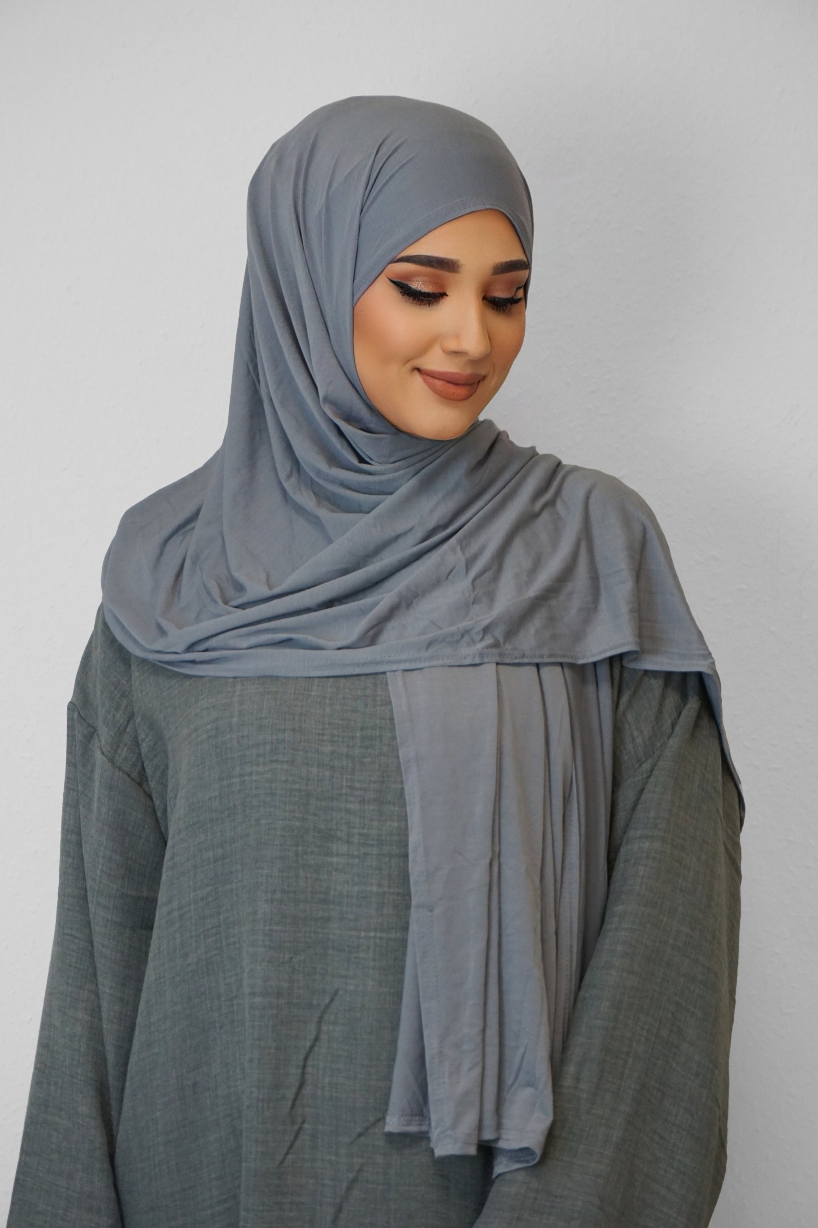 Premium Jersey Hijab Dunkelgrau