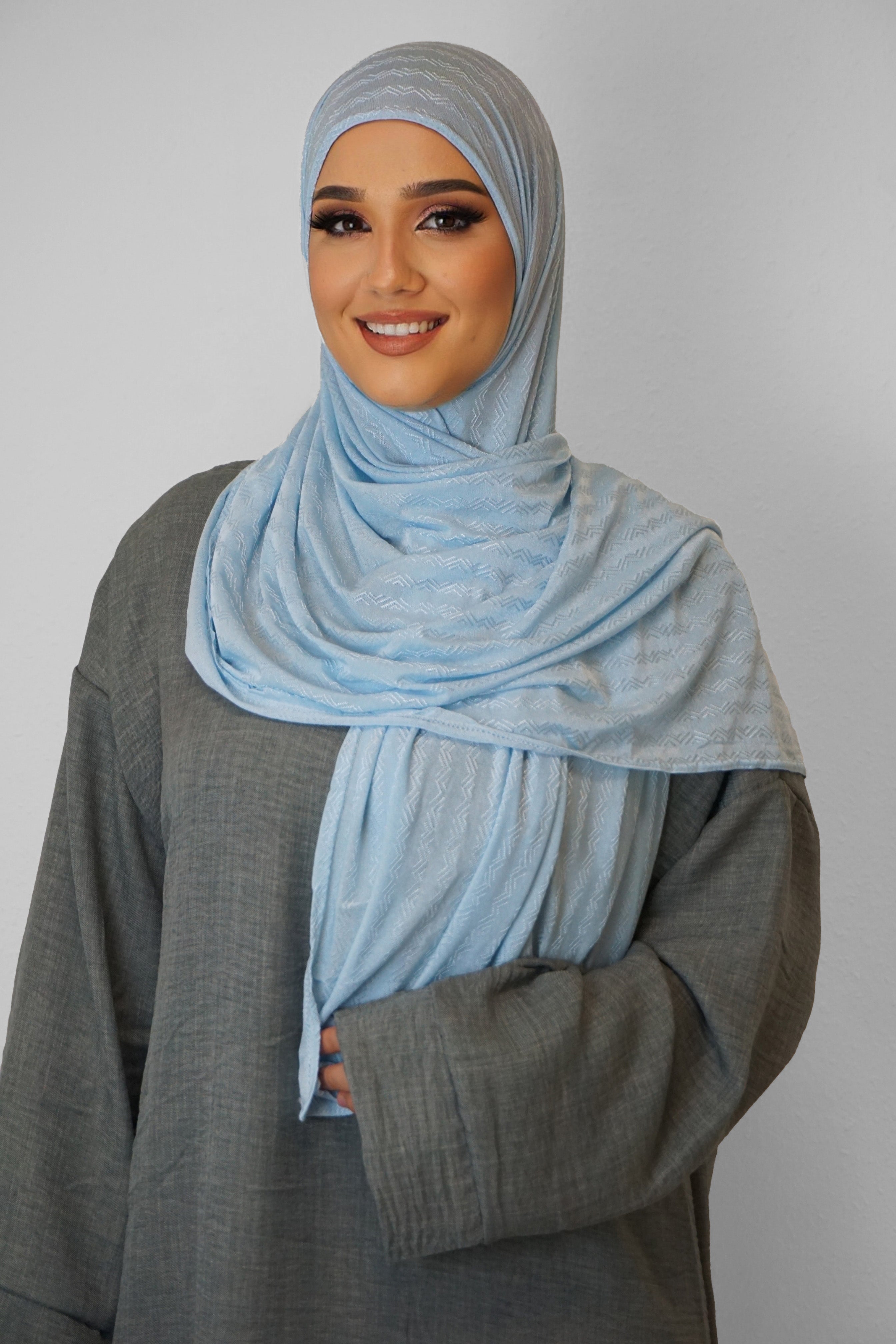 Jersey Ripped Elegance Wasserblau