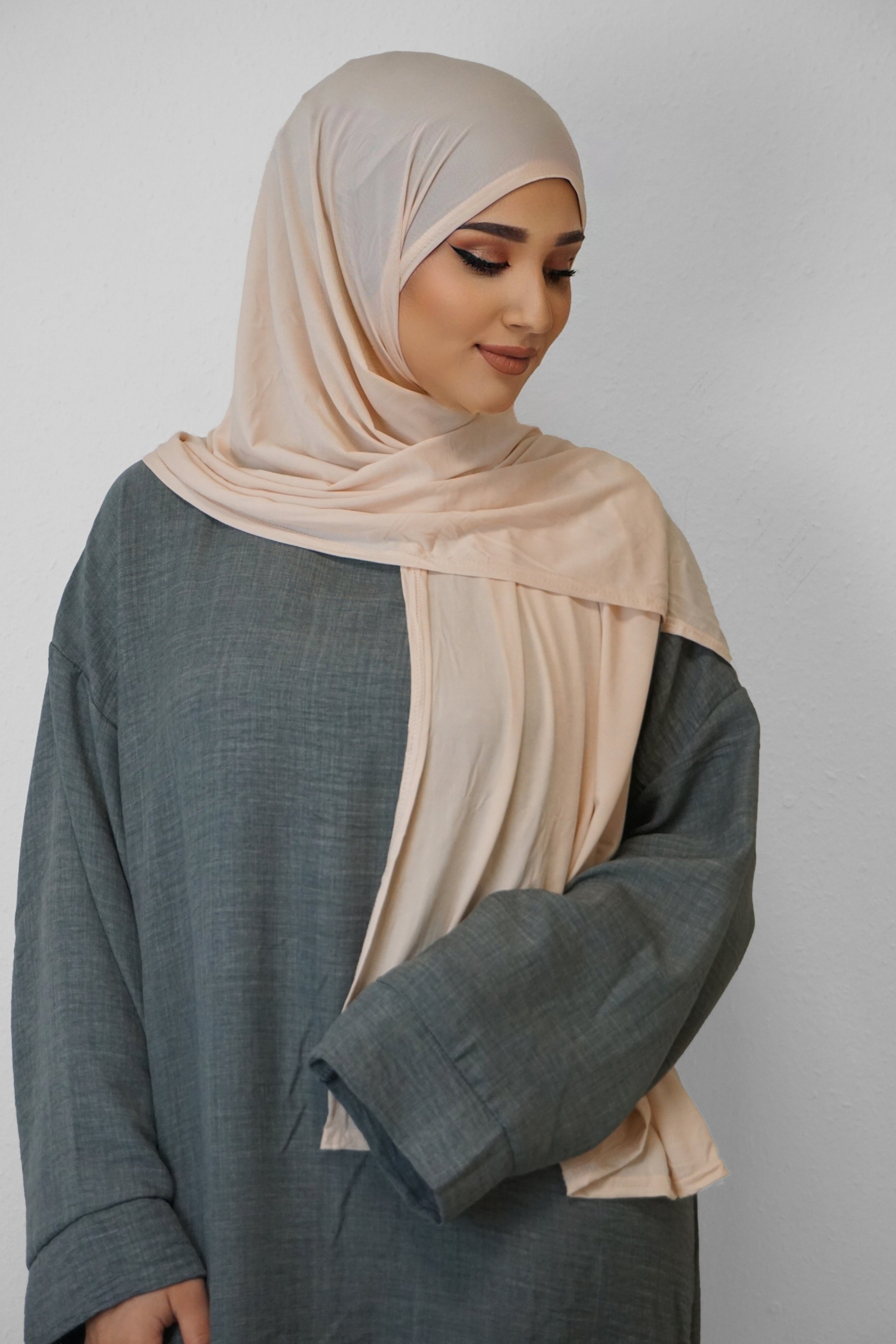 Premium Jersey Hijab Pfirsich