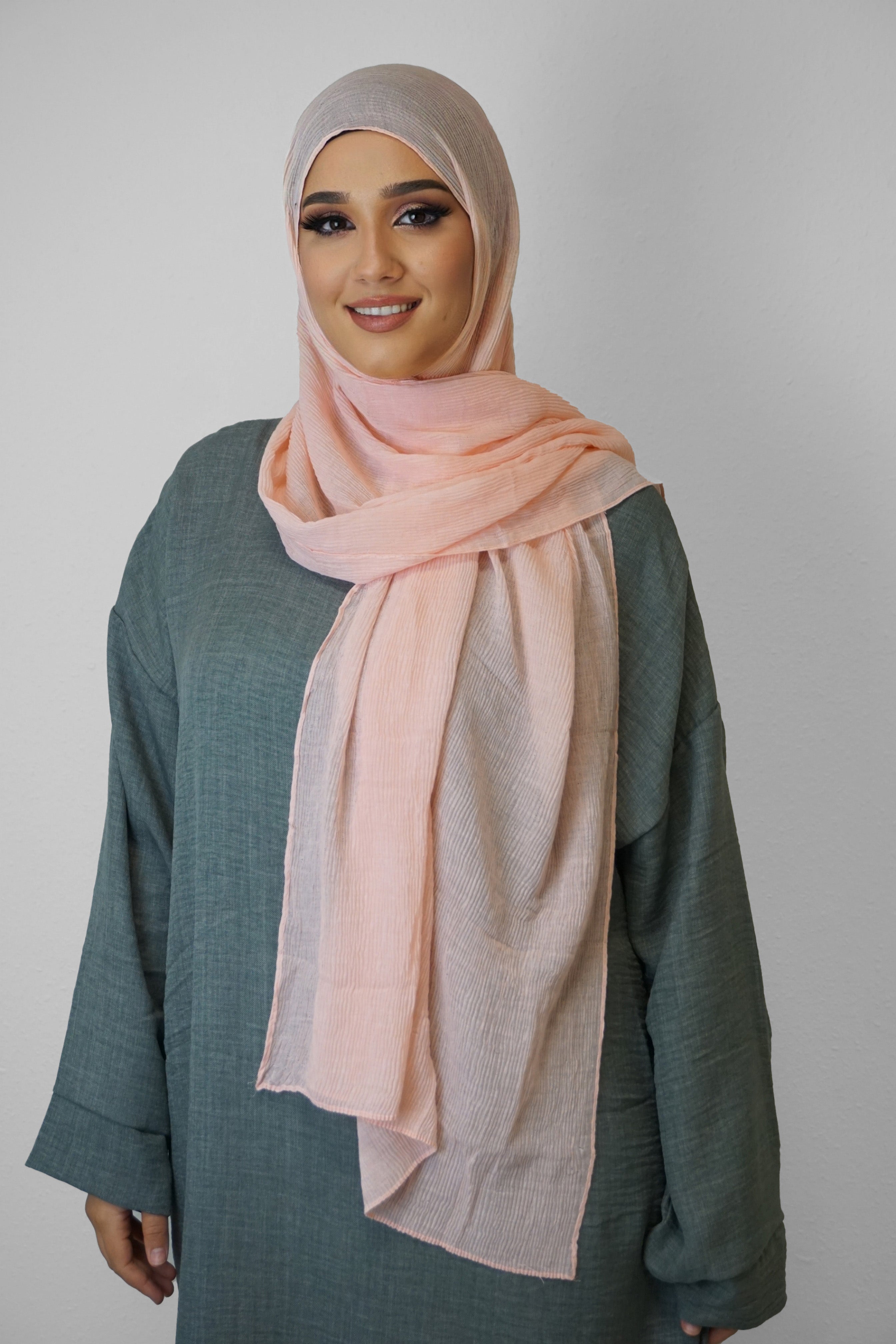 Baumwolle Crinkle-Hijab Rose