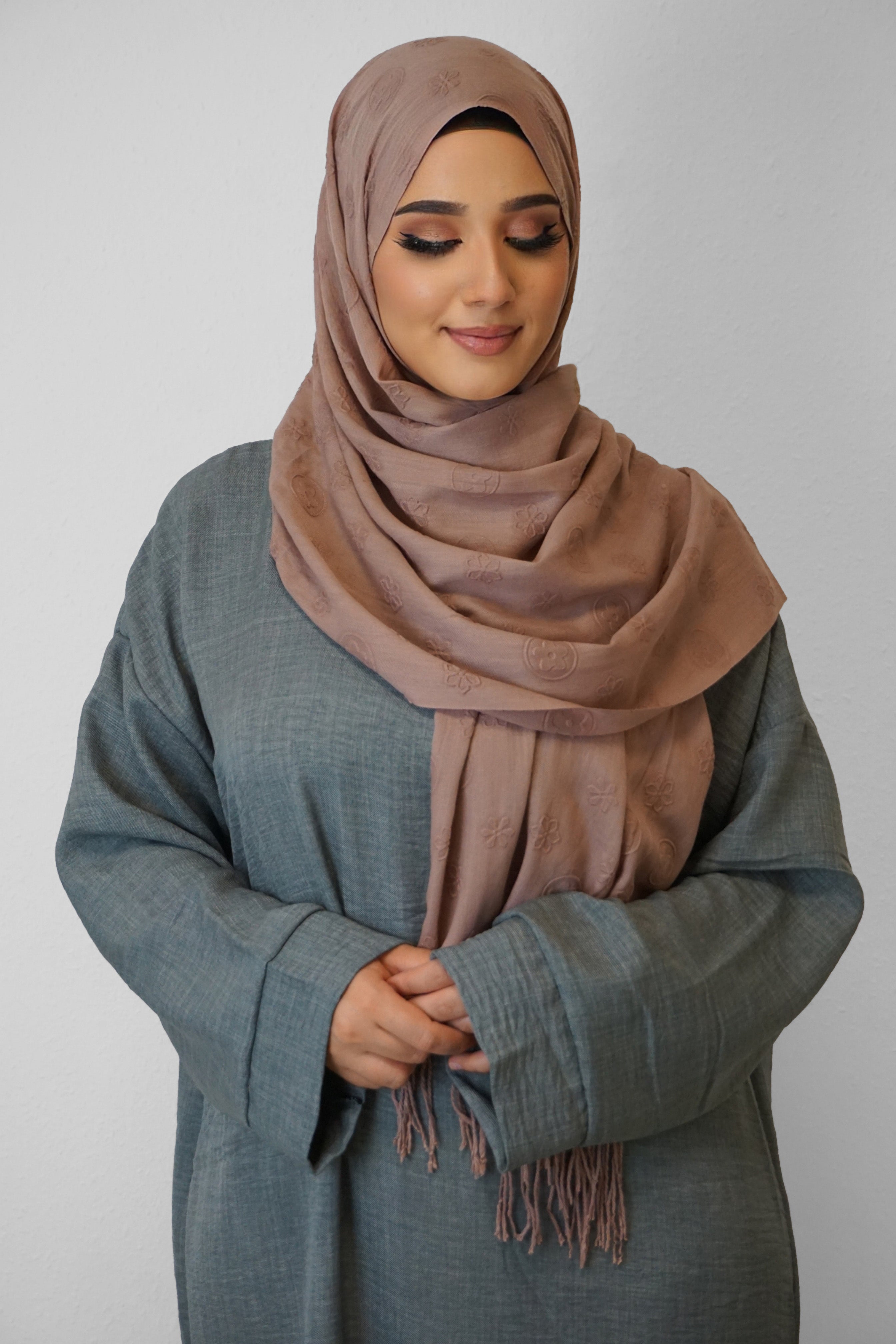 Baumwolle Hijab Zuhur Darkblush