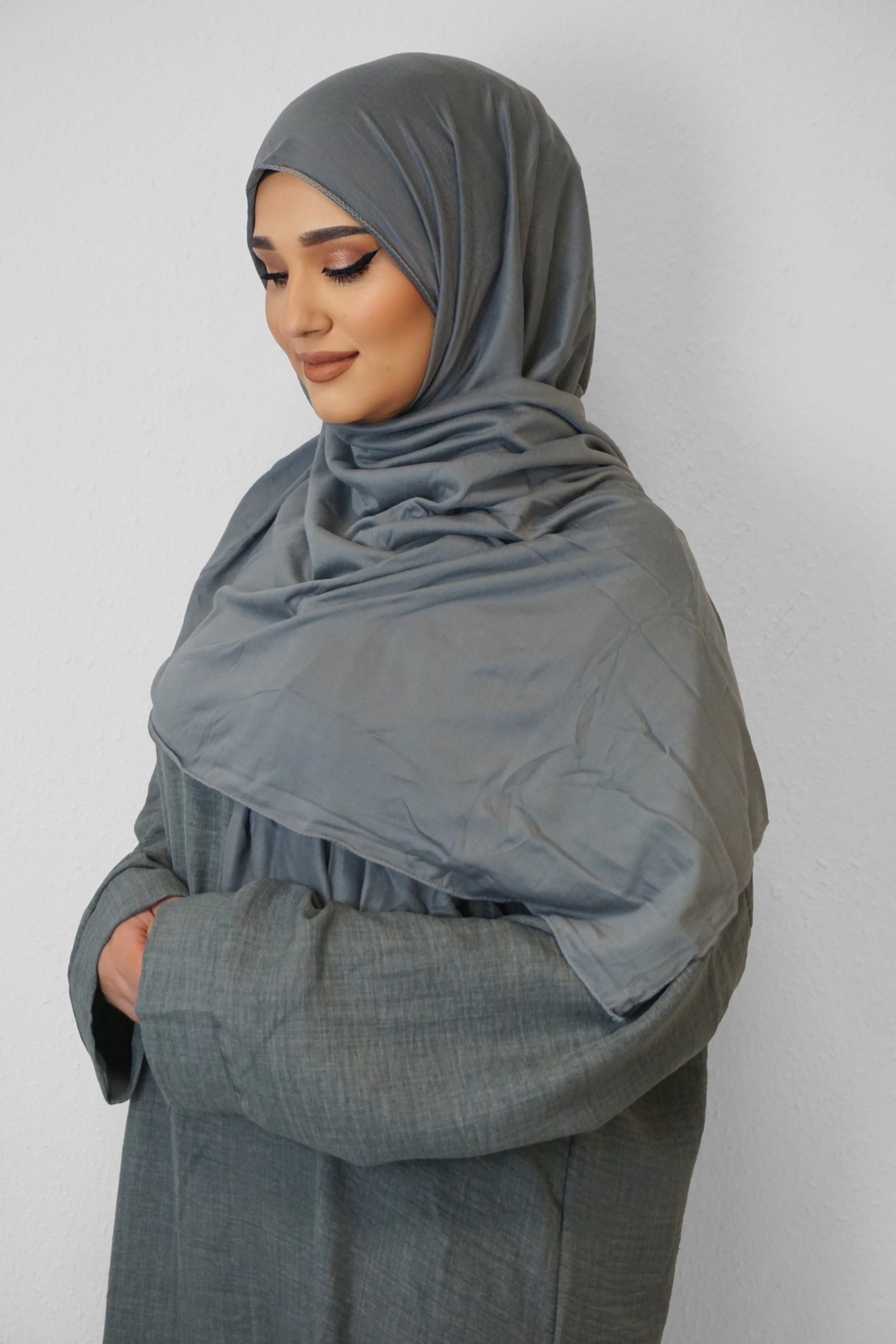 Jersey Hijab Fiza Dunkelgrau