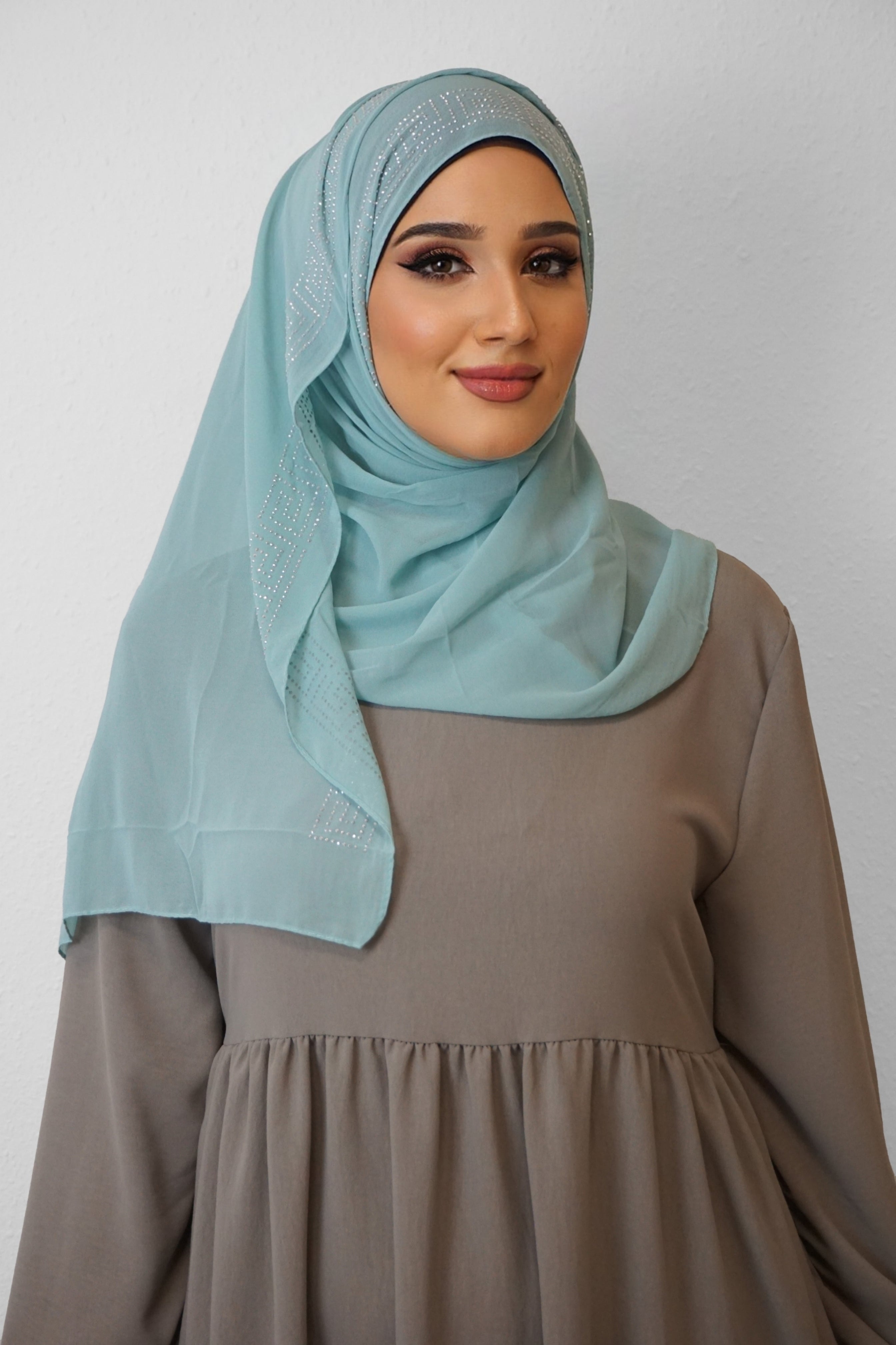 Chiffon Diamond Hijab Mint