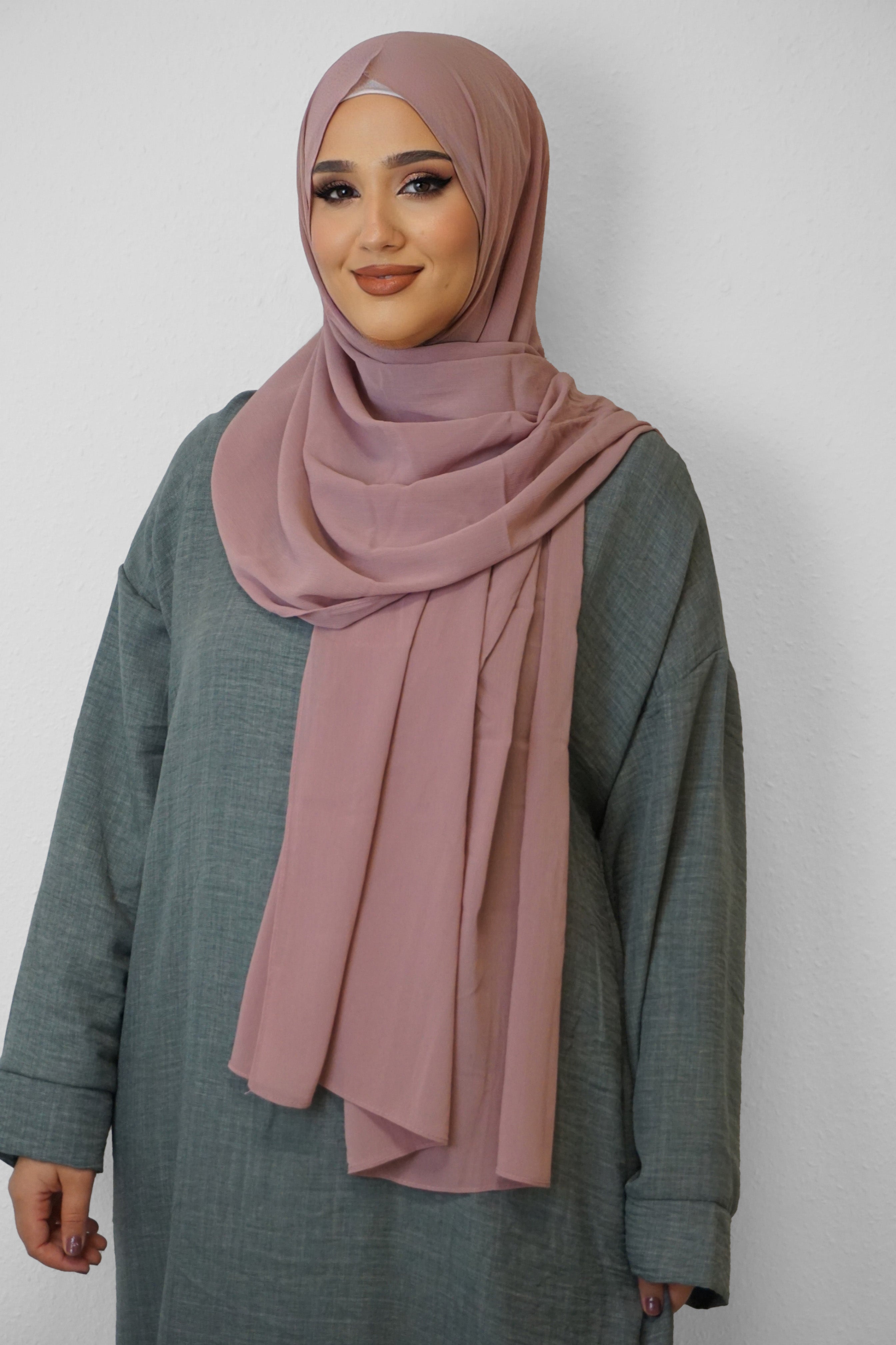 Crinkle Premium Chiffon Hijab Blush