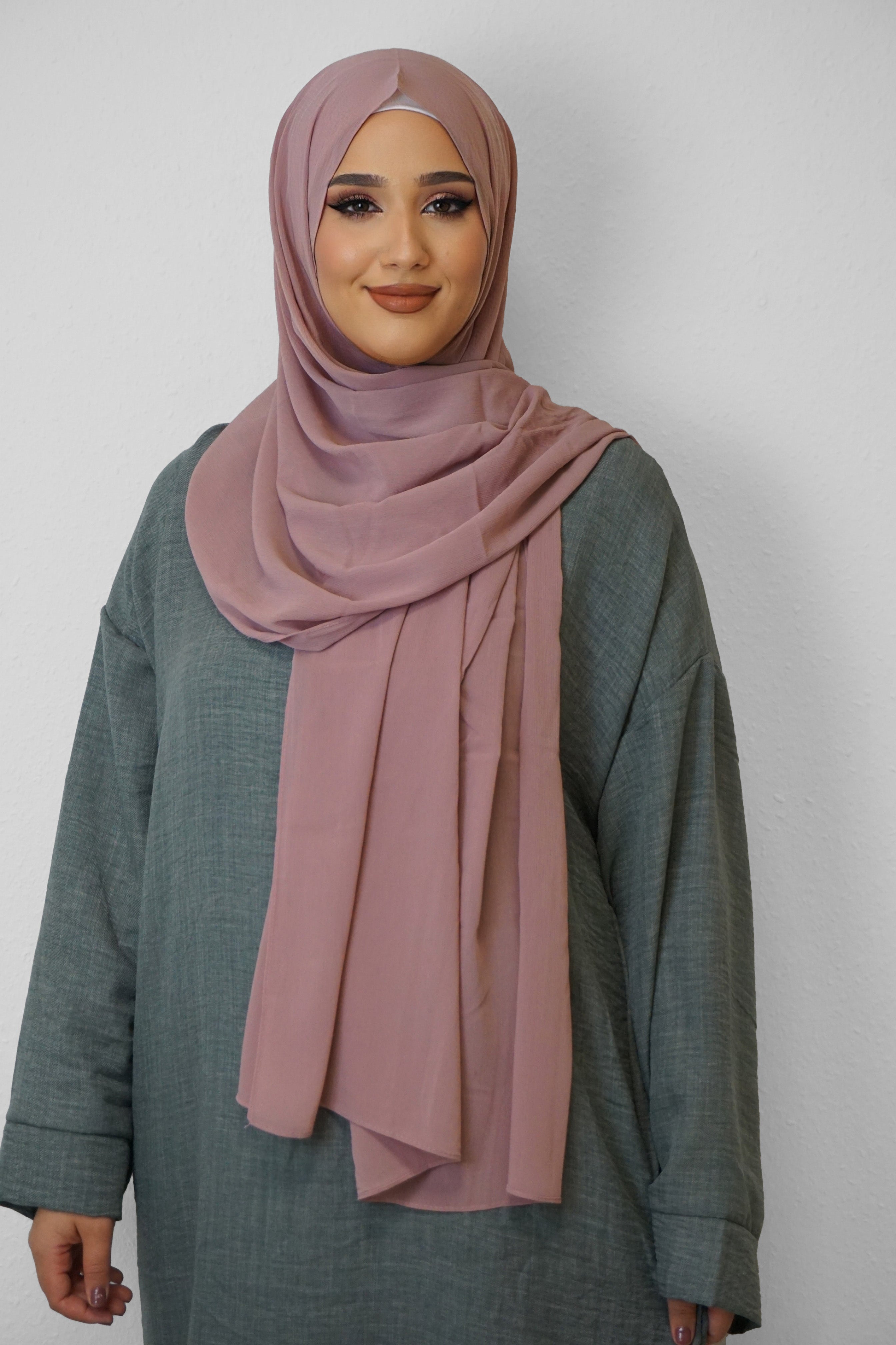 Crinkle Premium Chiffon Hijab Blush