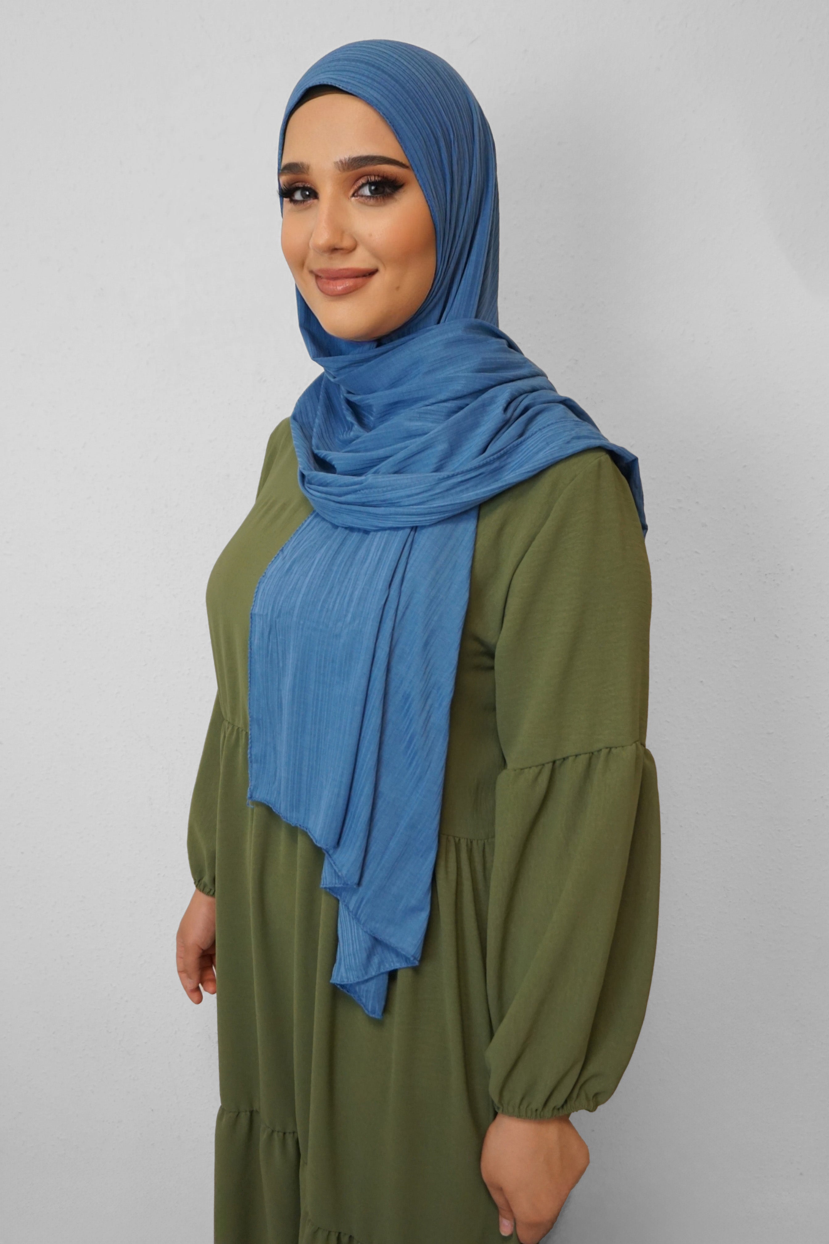 Jersey Ripped Fein Jeansblau