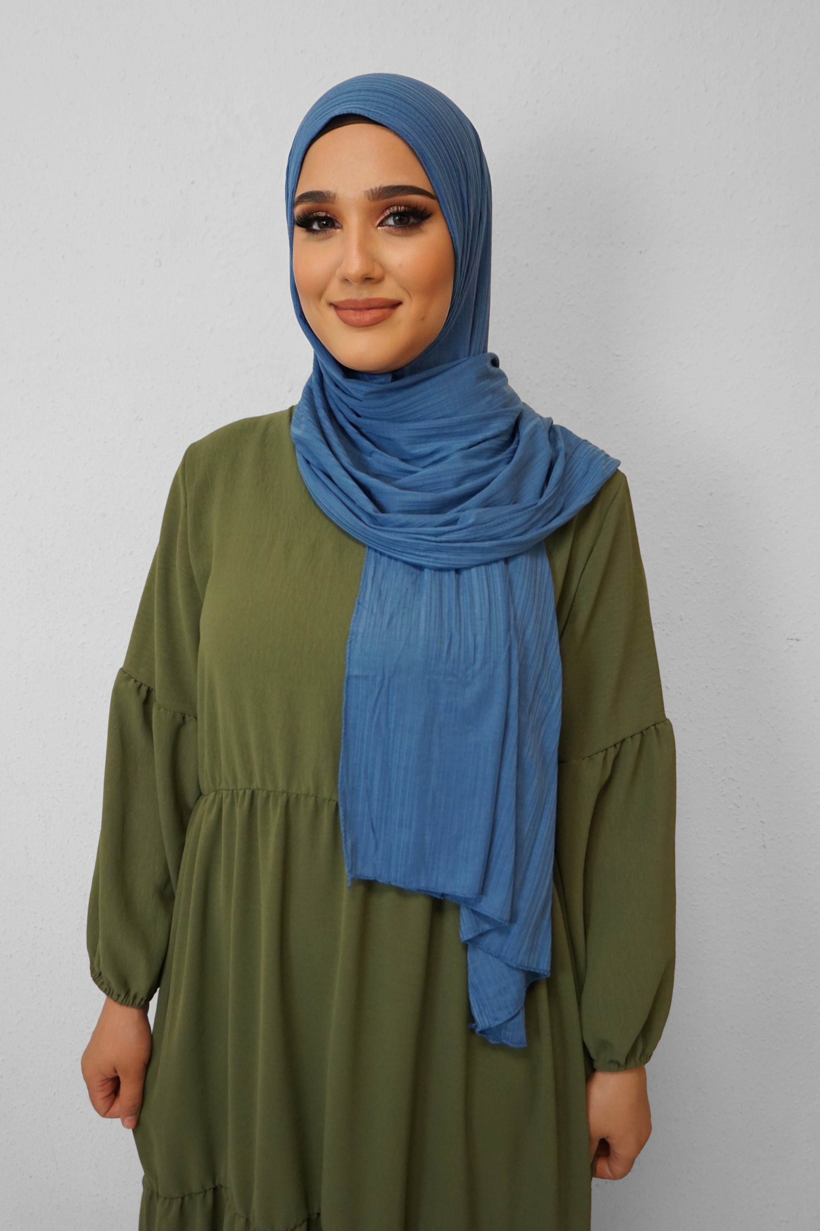 Jersey Ripped Fein Jeansblau