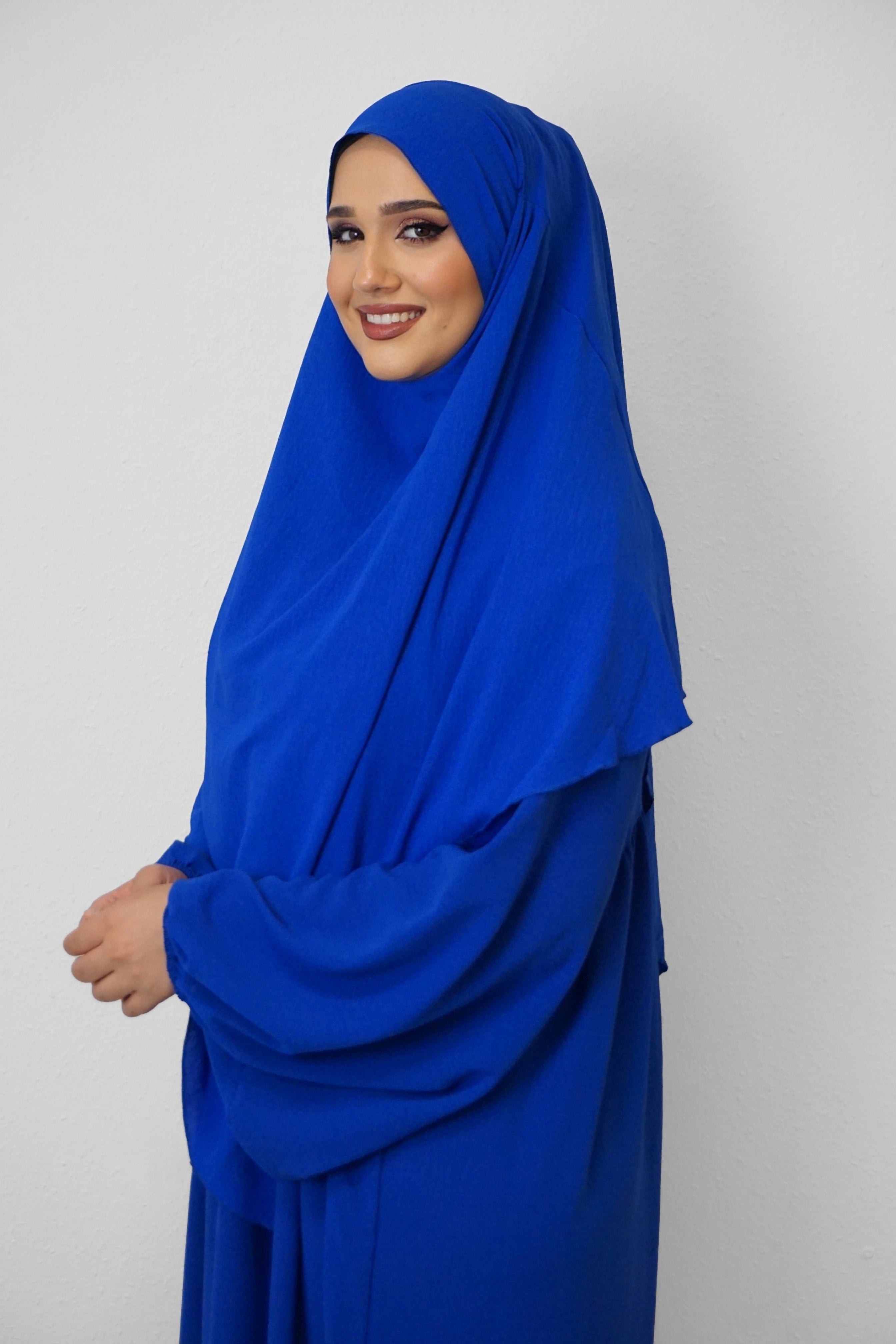 Jazz Khimar 1-lagig Leuchtblau