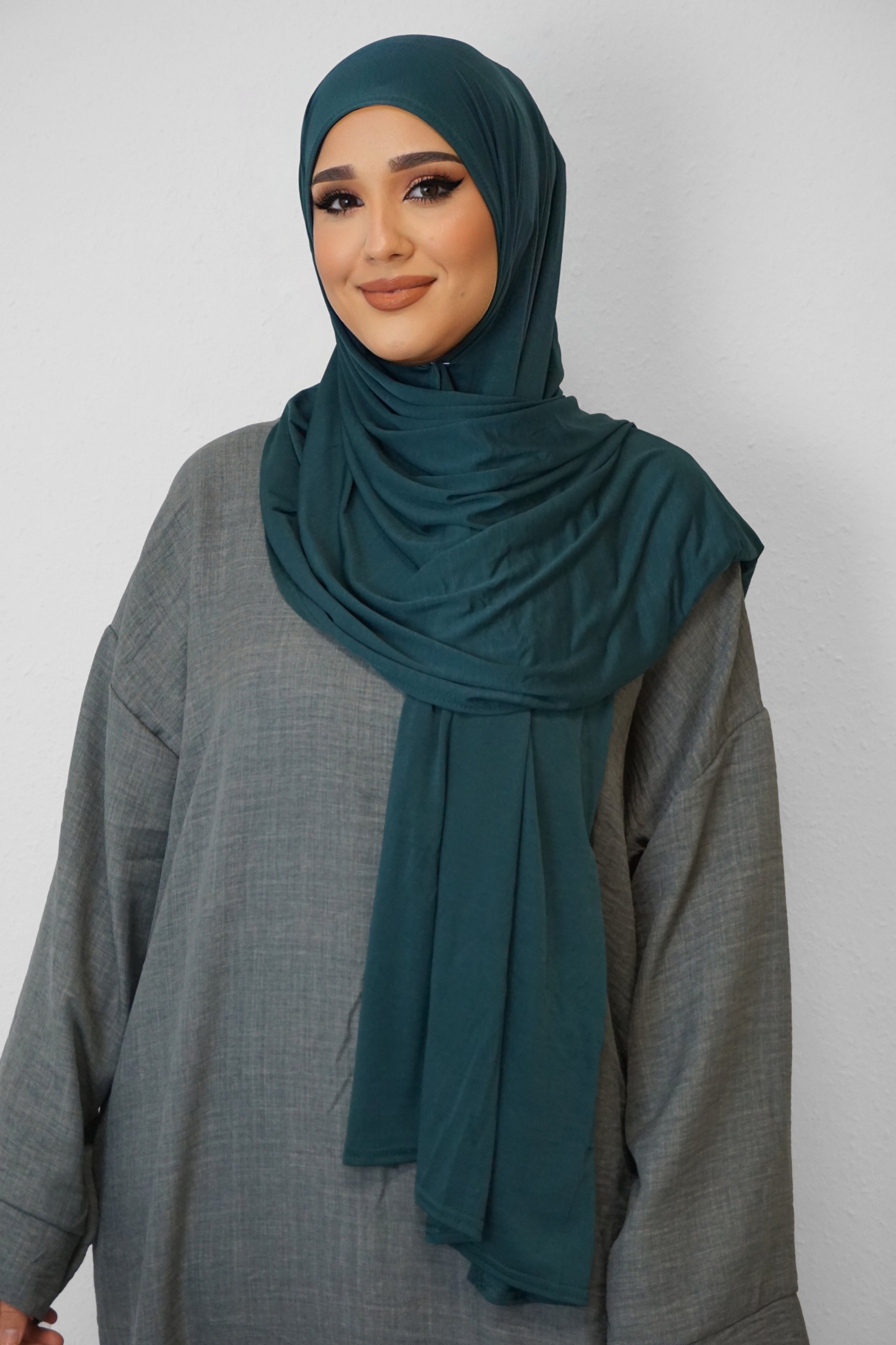 Premium Jersey Hijab Dunkeltürkis