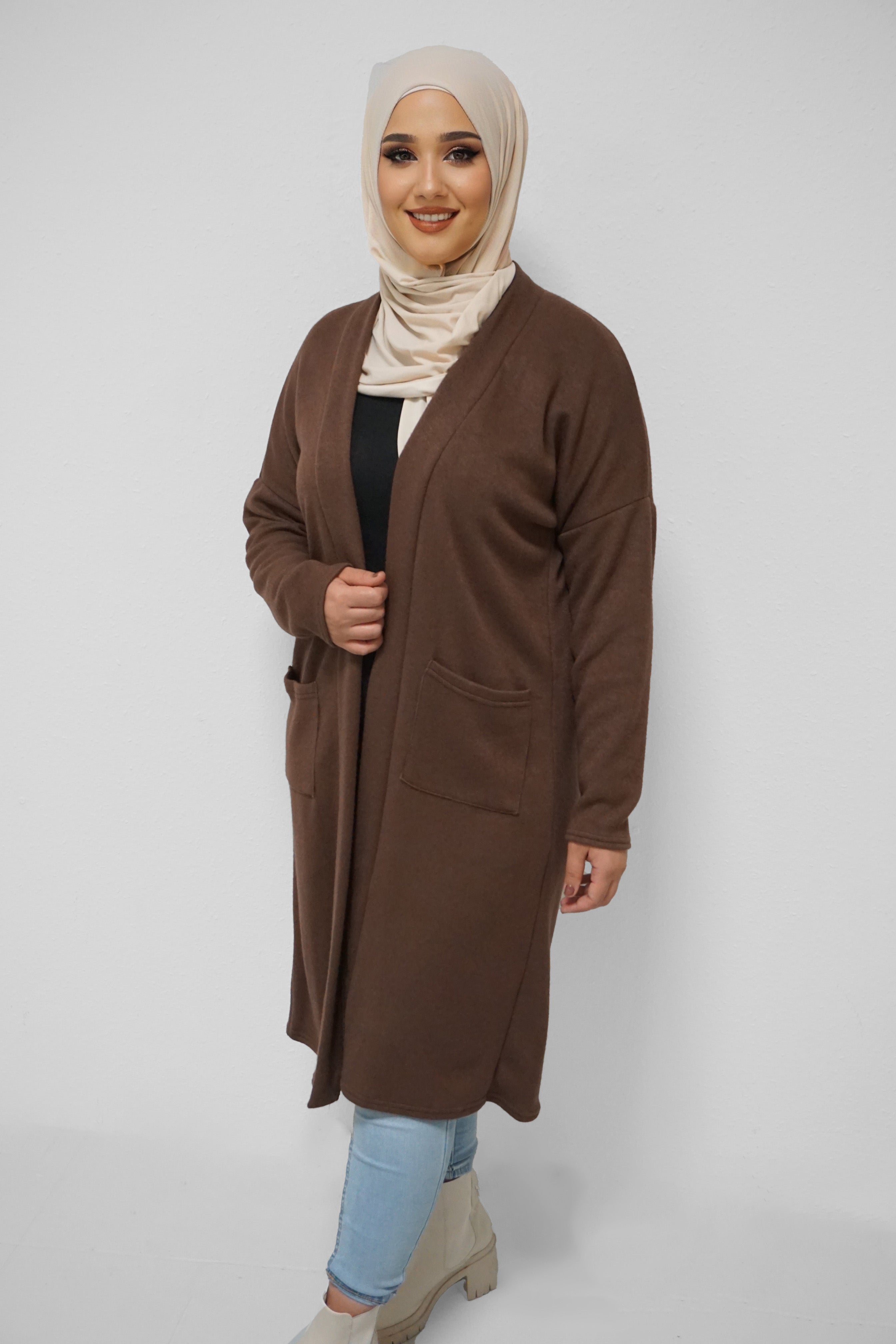 Feinstrick-Cardigan Saira Braun