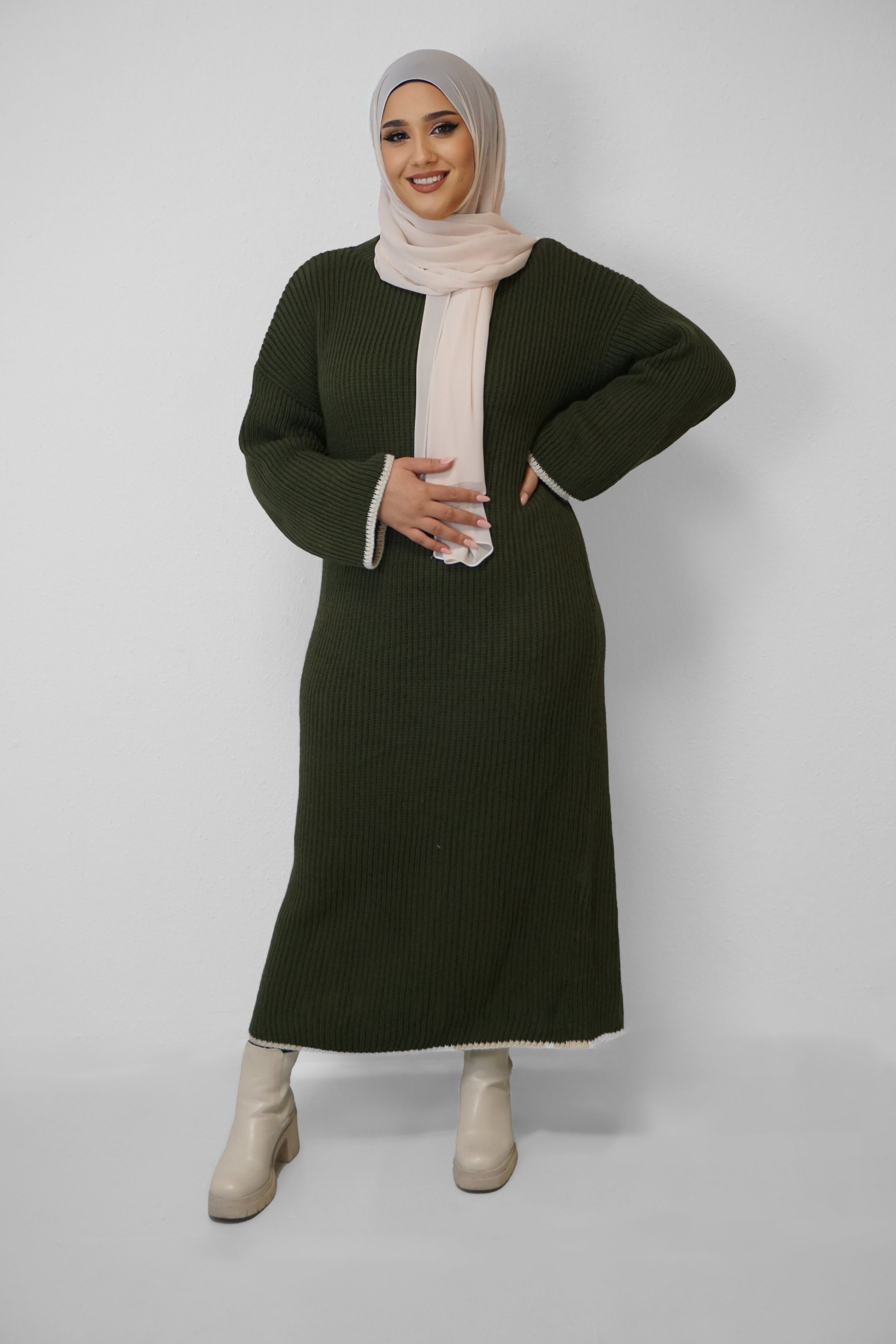 Maxi Strick-Kleid Elif Oliv