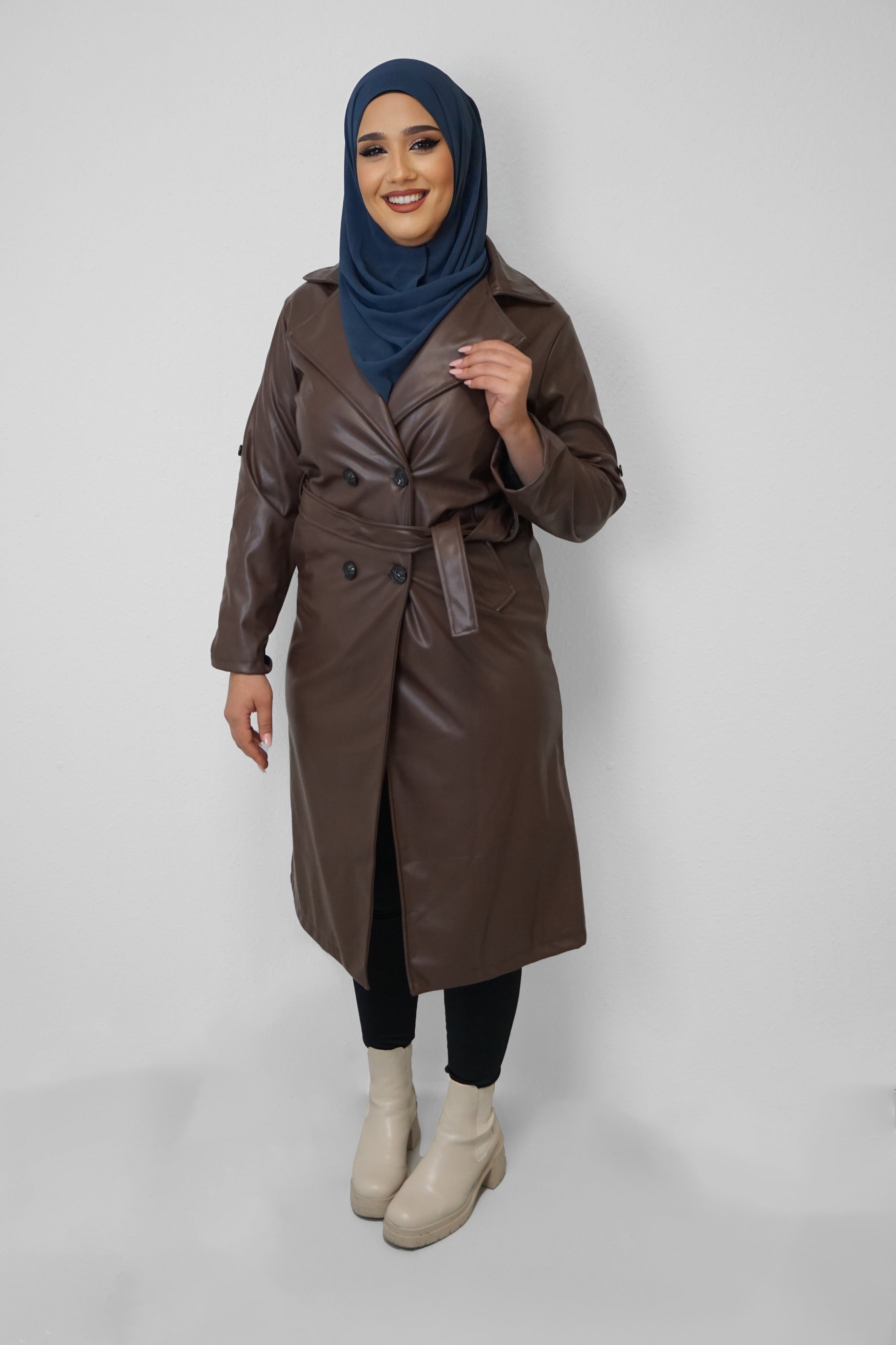 Mantel Saphira Dunkelbraun