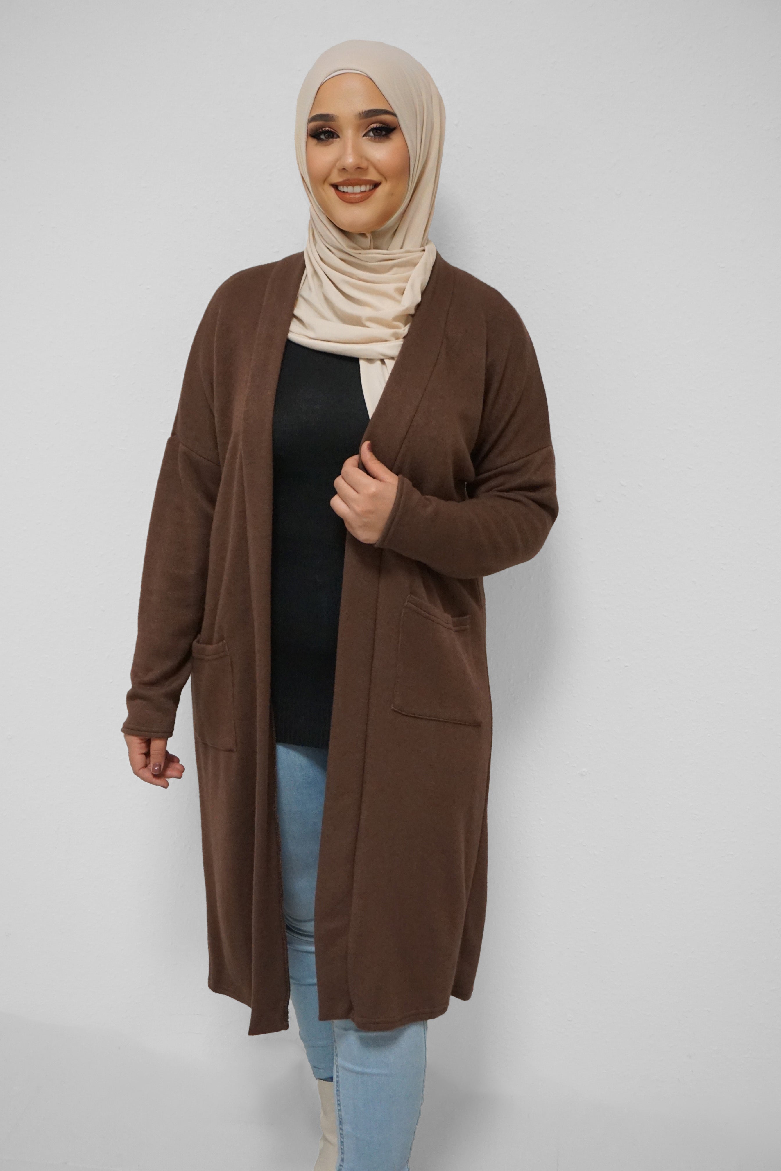 Feinstrick-Cardigan Saira Braun
