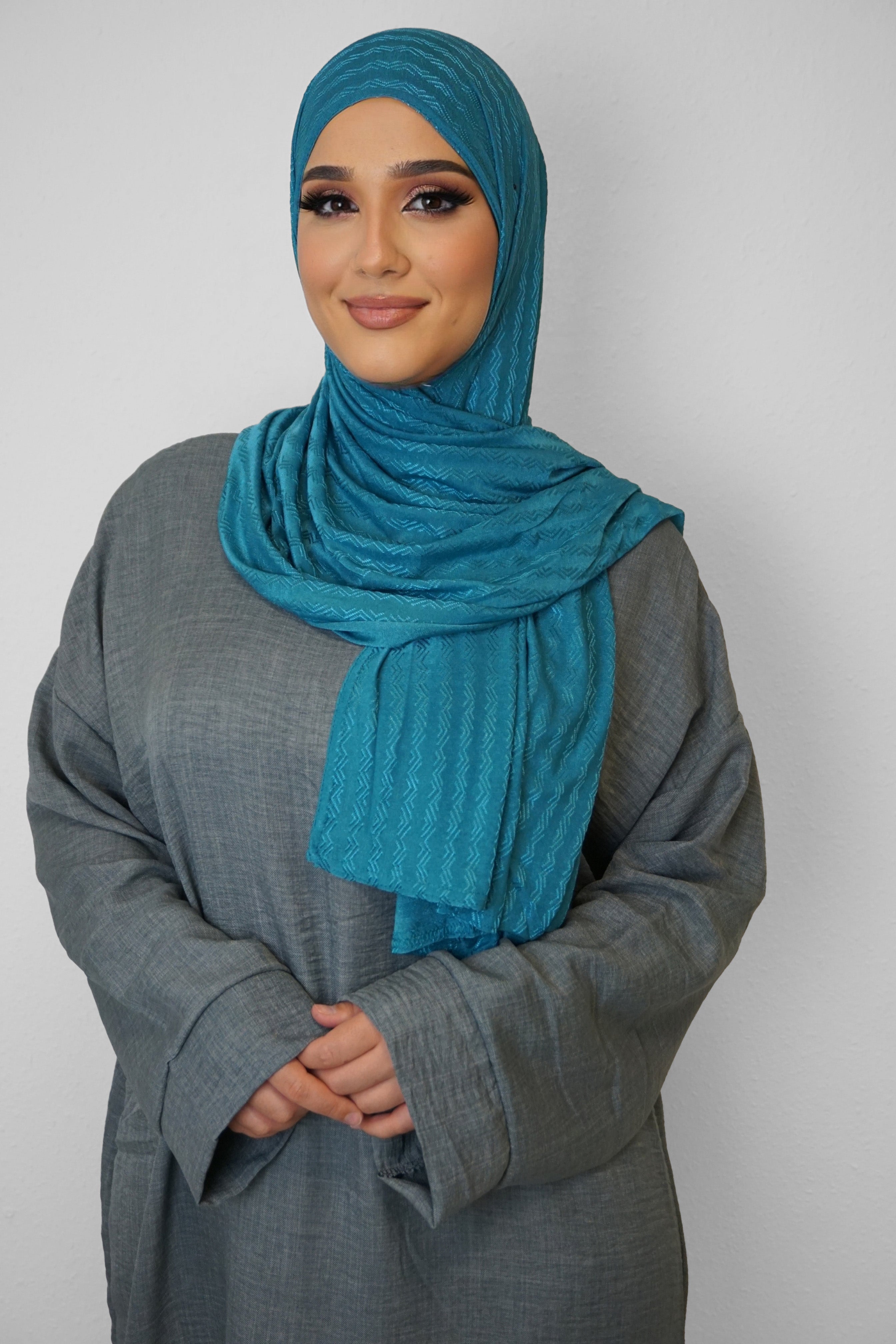 Jersey Ripped Elegance Türkisblau