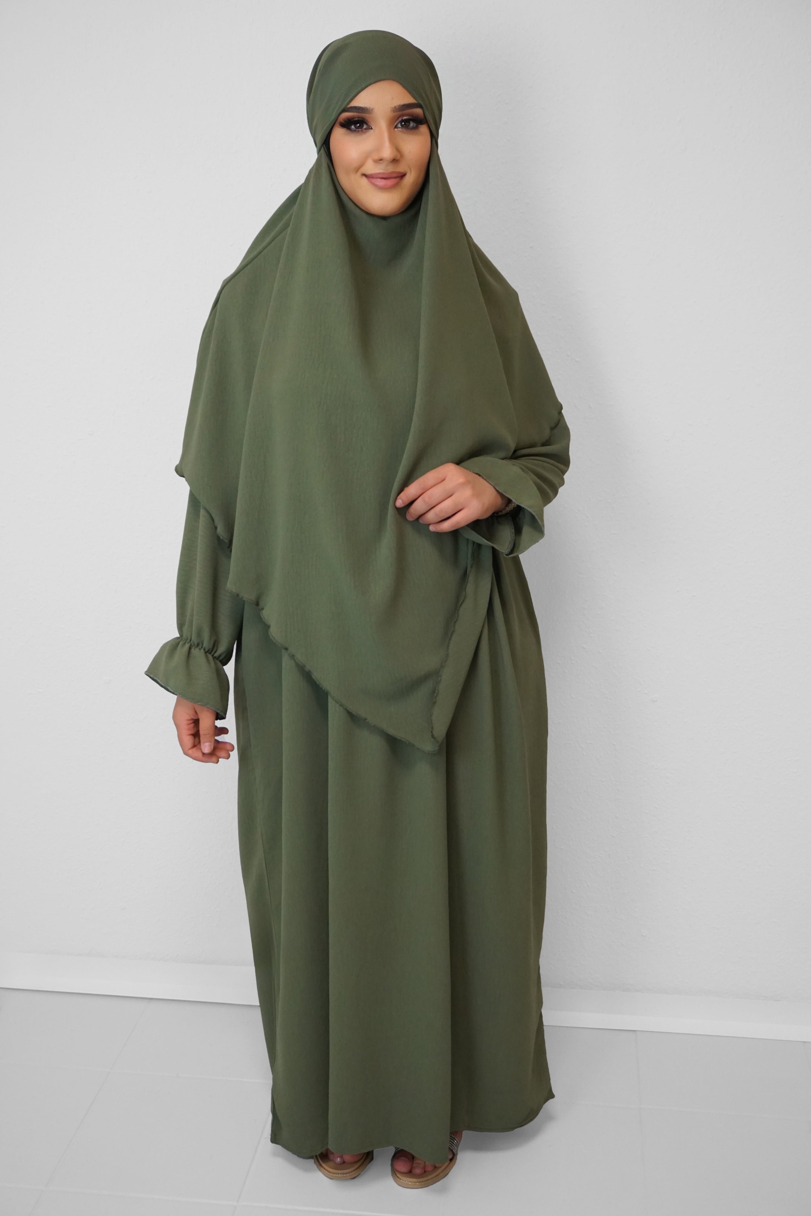 Jazz Khimar-Abaya Oliv