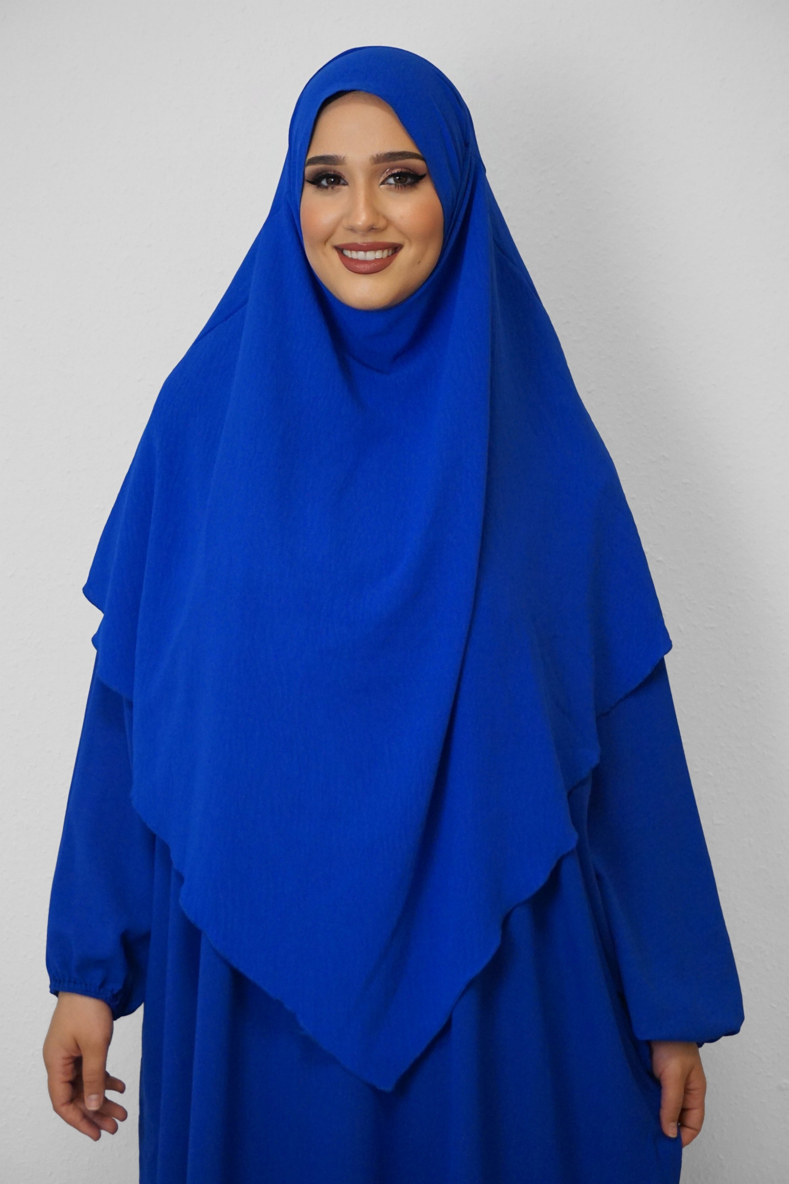 Jazz Khimar 1-lagig Leuchtblau