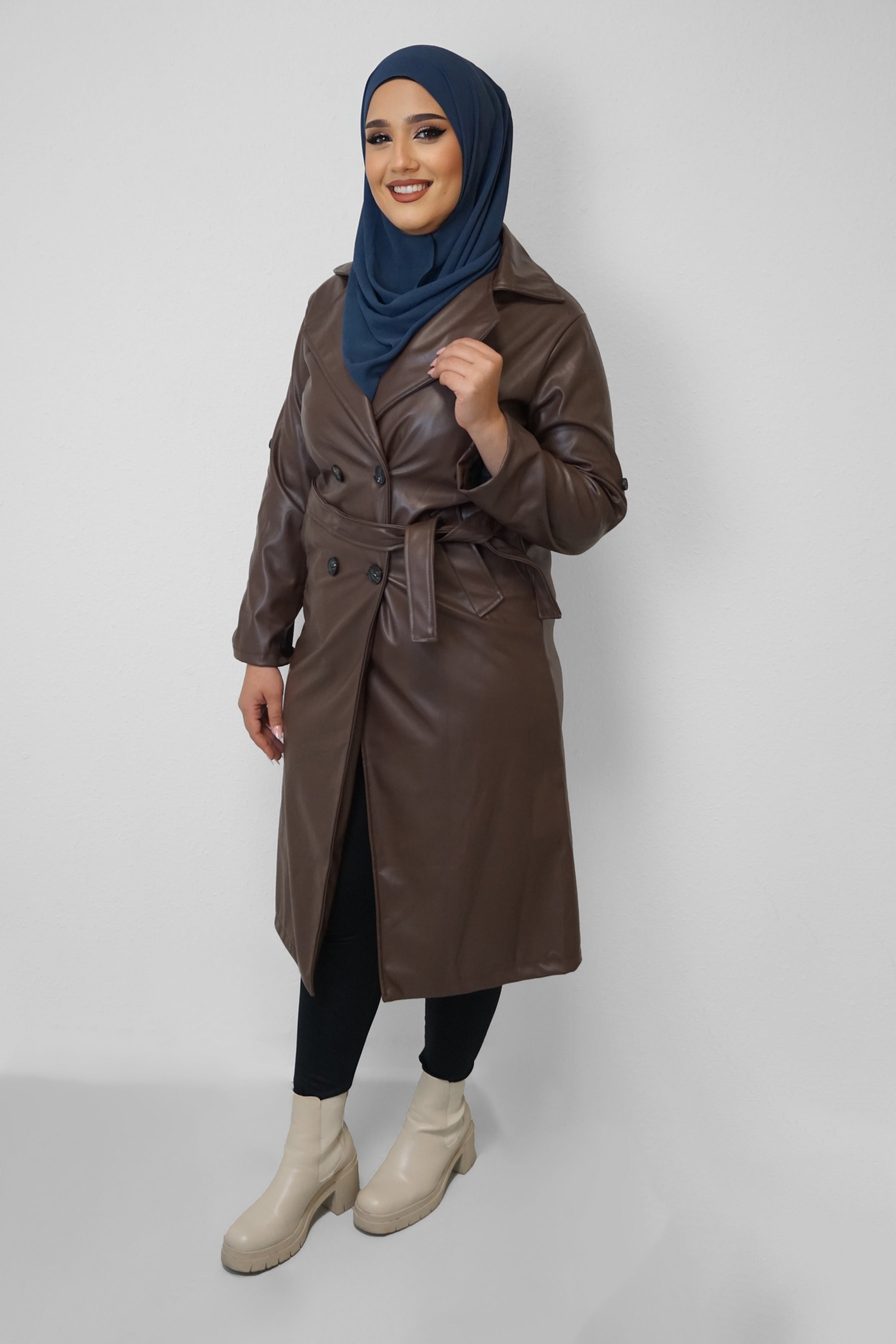 Mantel Saphira Dunkelbraun