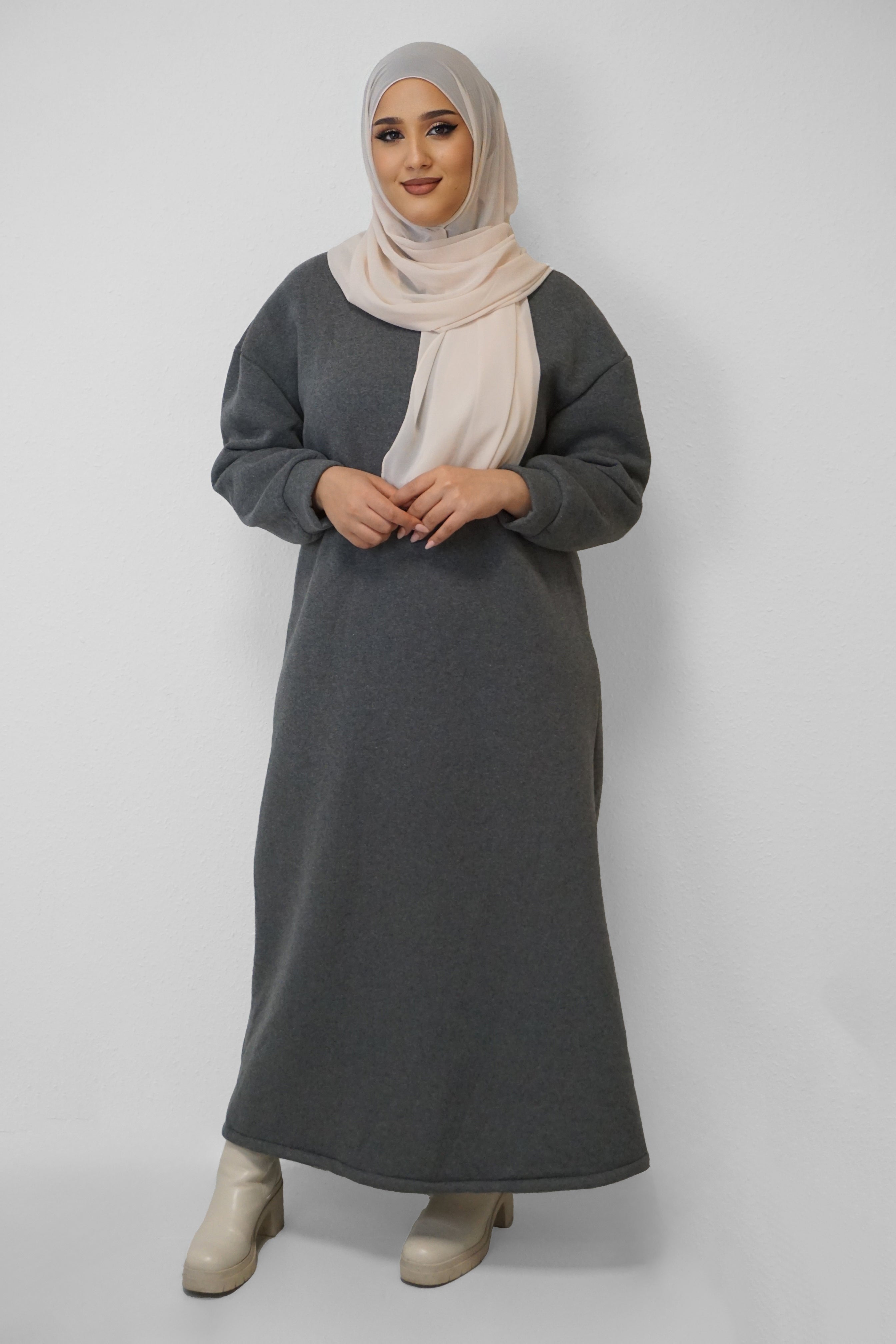 Hoodie-Kleid Maliha Grau