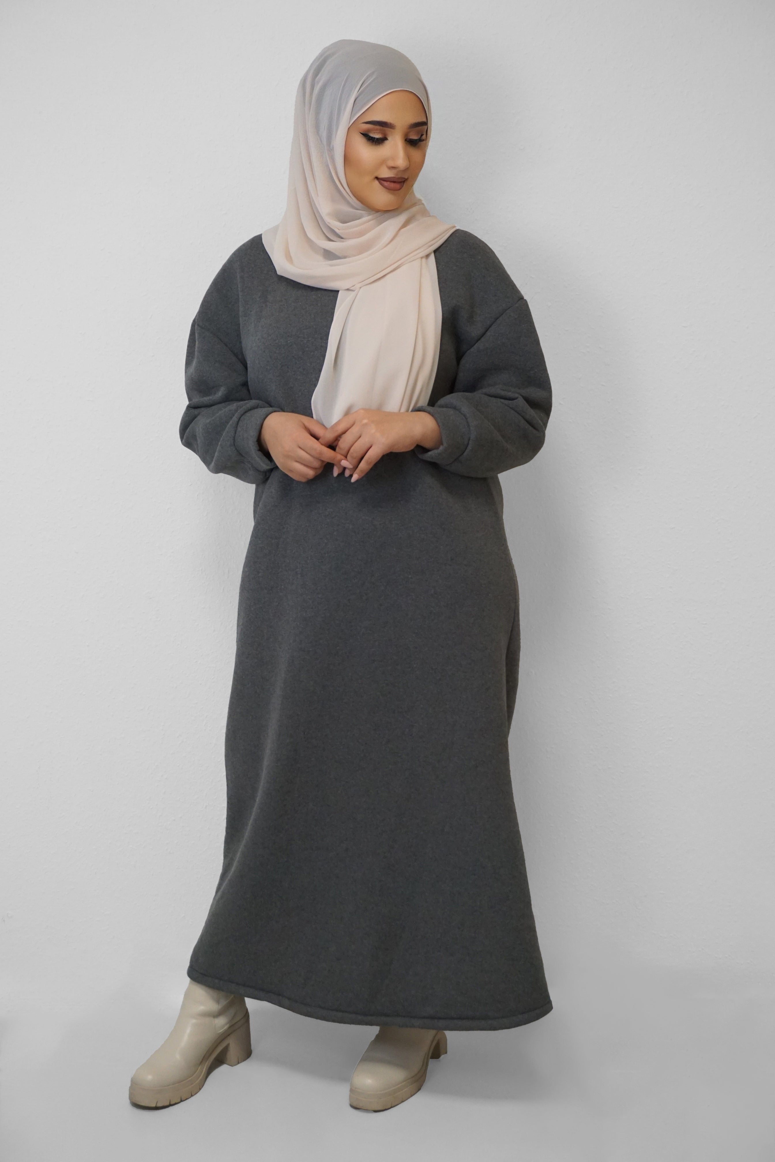 Hoodie-Kleid Maliha Grau