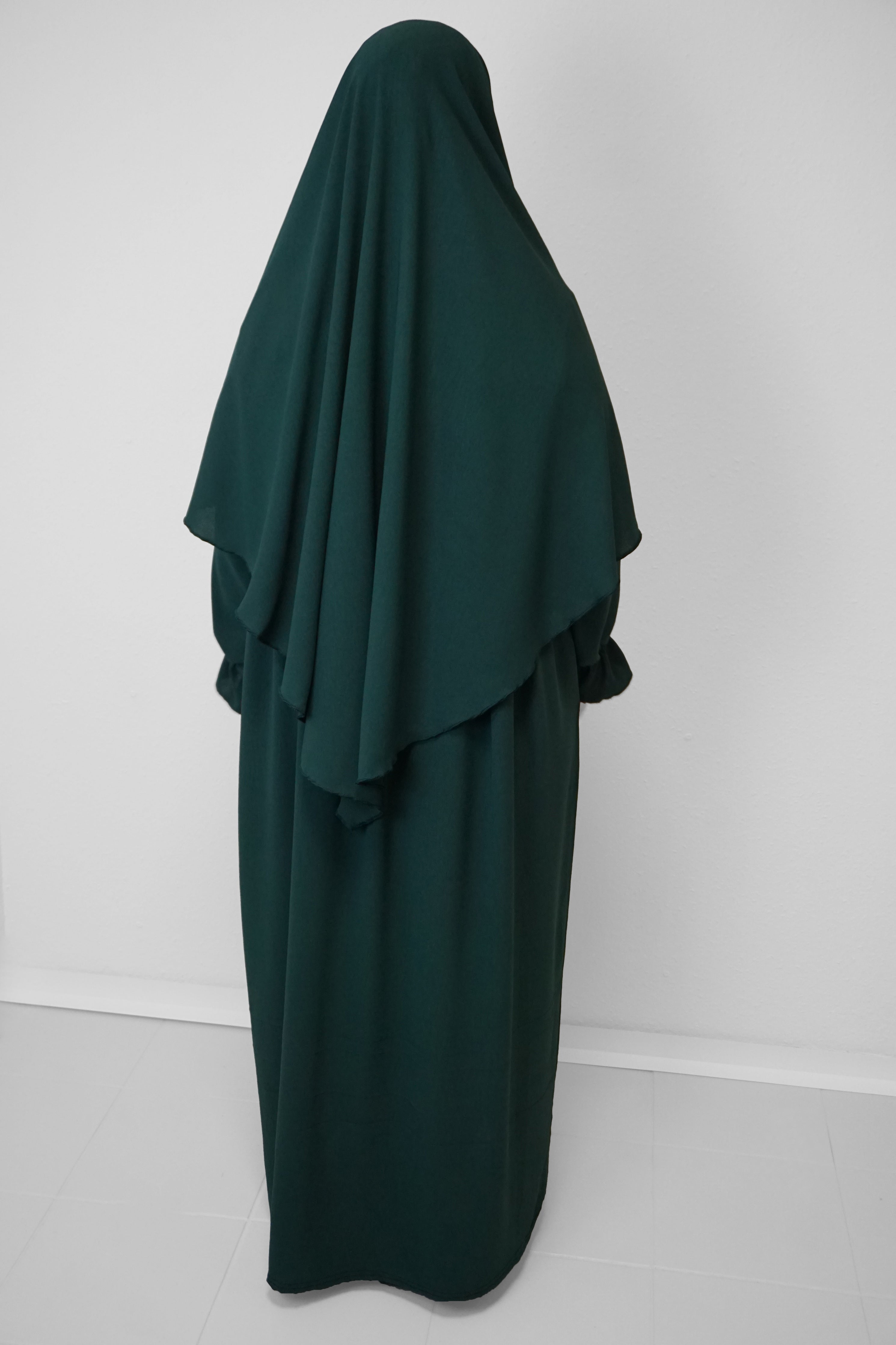 Jazz Khimar-Abaya Smaragdgrün