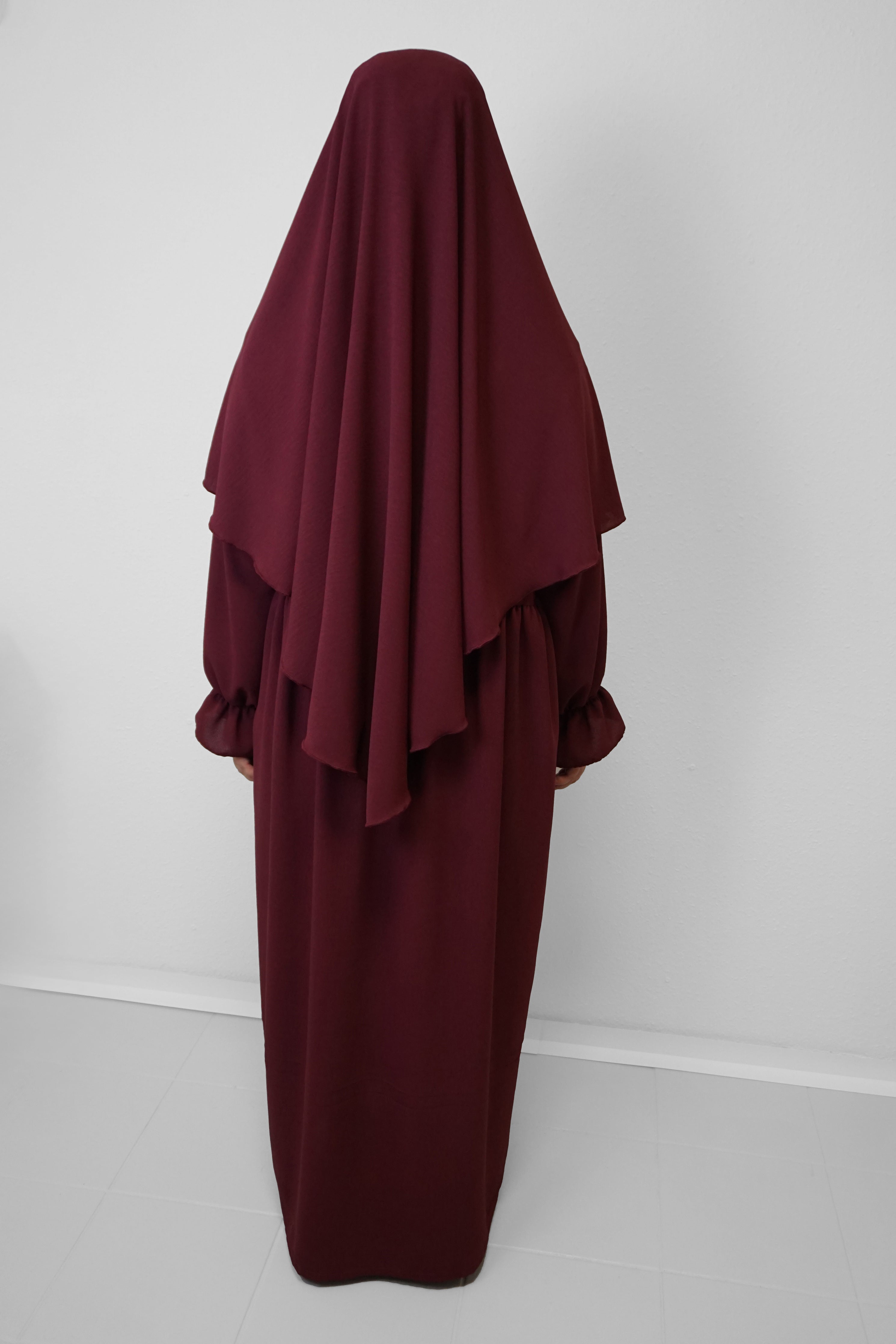 Jazz Khimar-Abaya Bordeaux