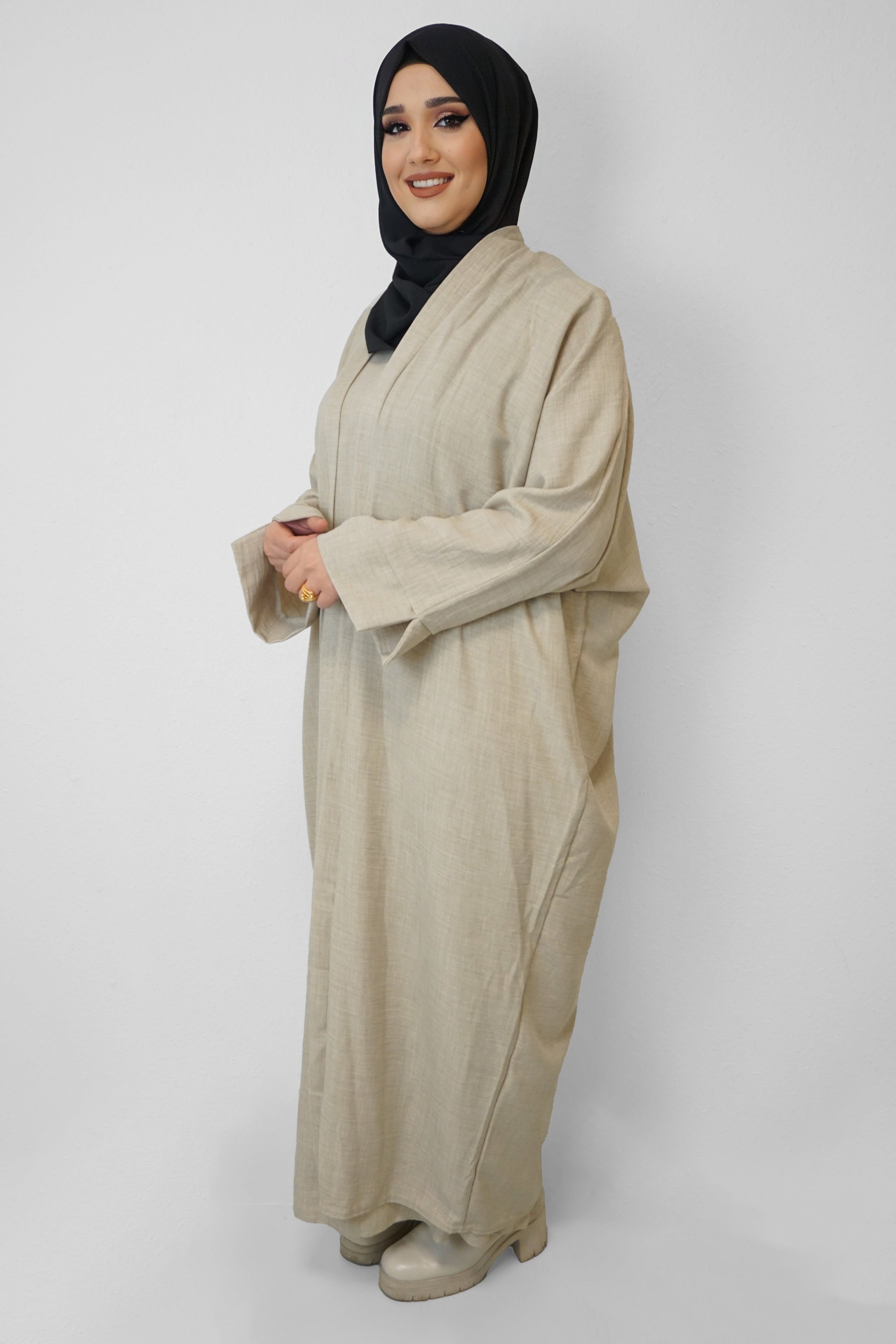 Zwei-Teiler Abaya Nasira Beige