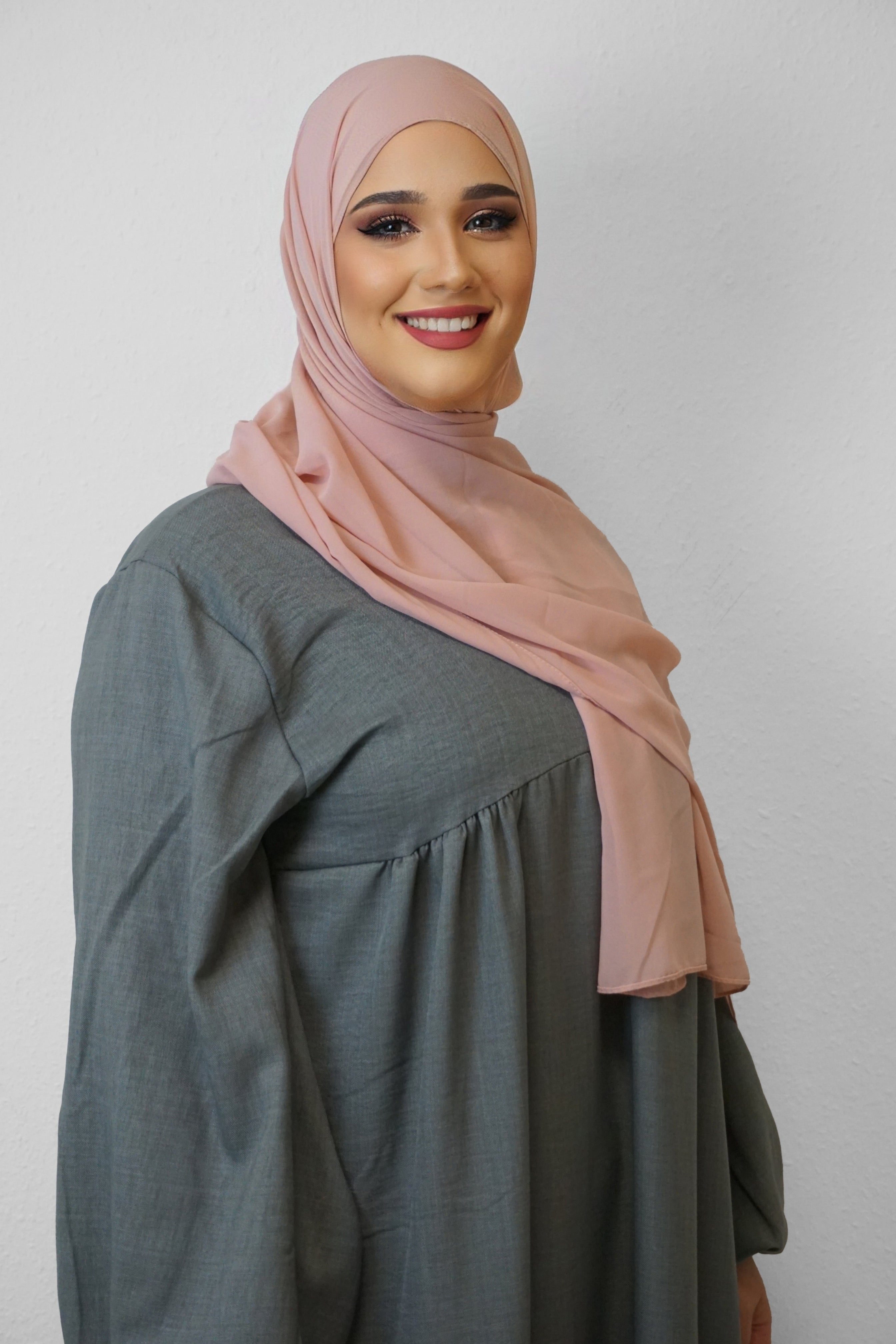 Chiffon XL Hijab Rosa