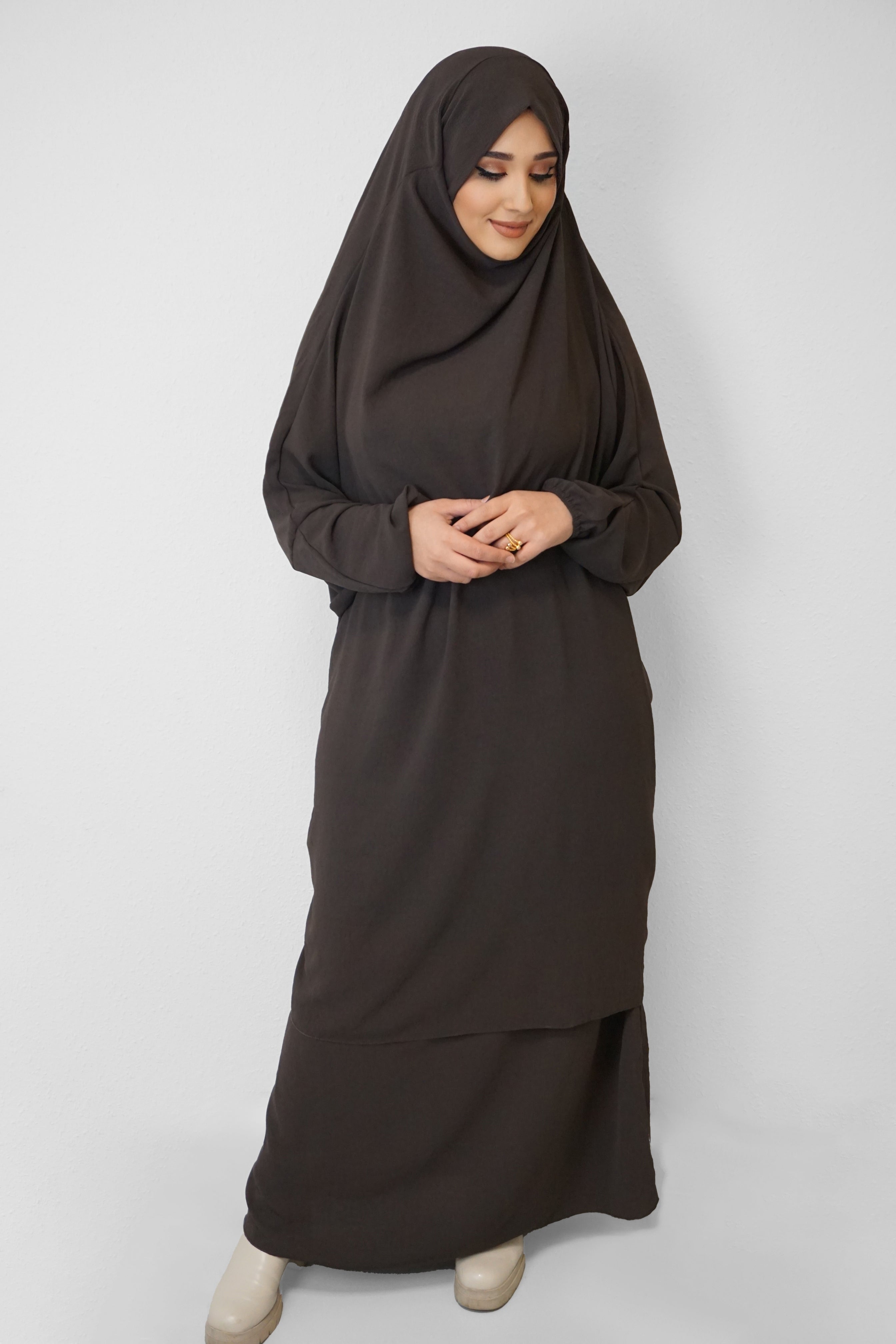 Jazz Jilbab Dunkelbraun