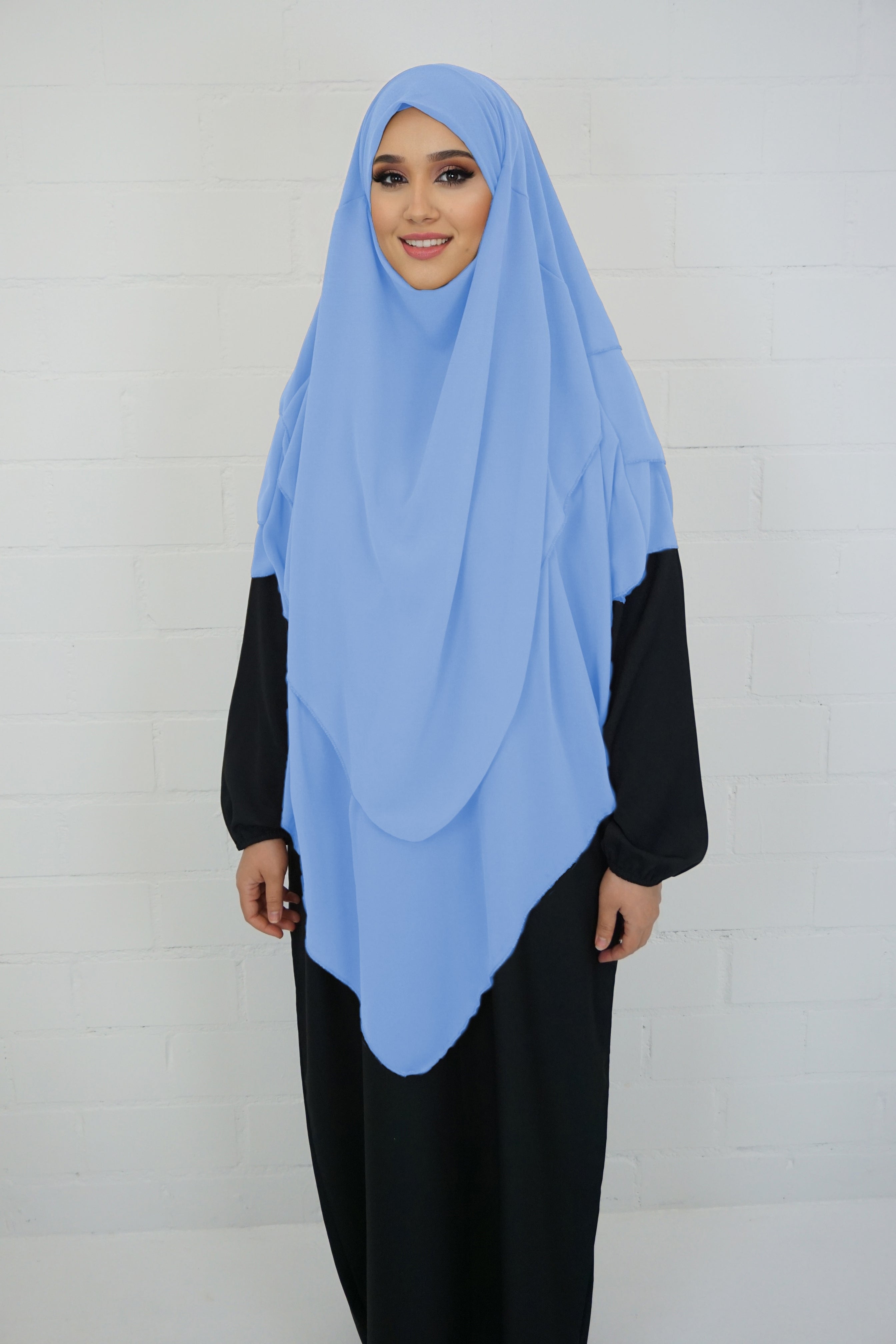Khimar 3-lagig Hellblau