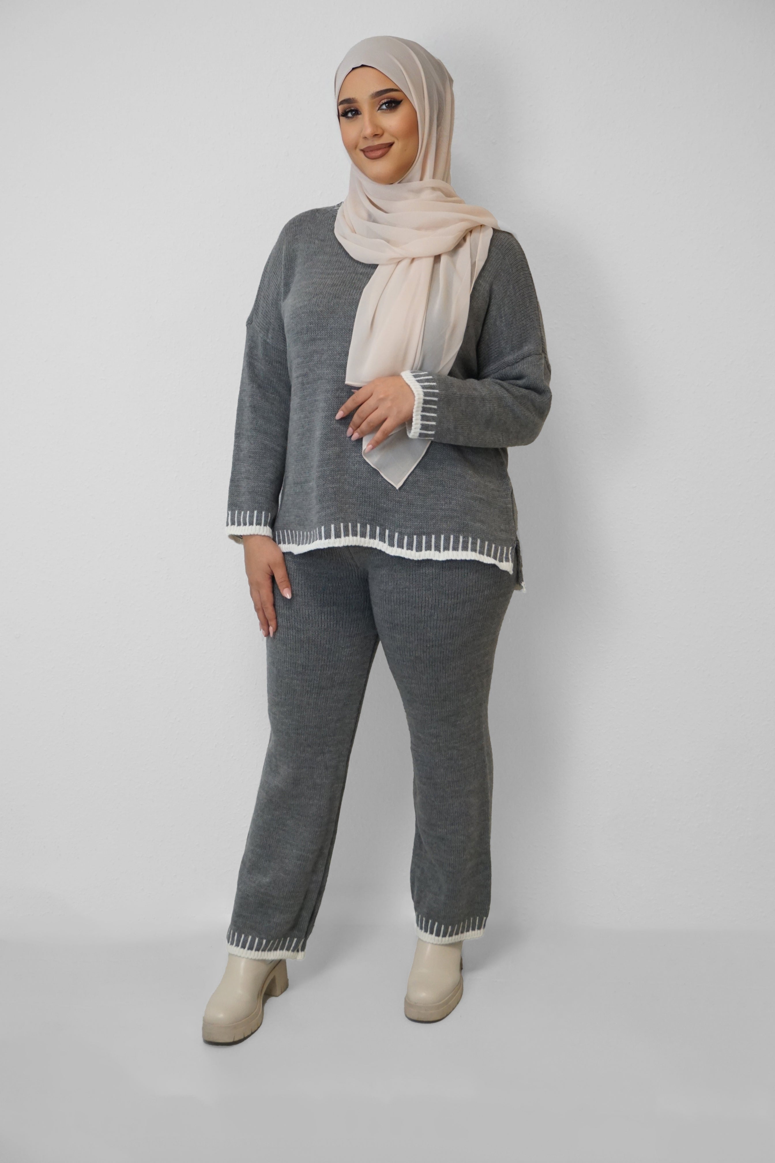 Strick Zwei-Teiler Hazar Dunkelgrau