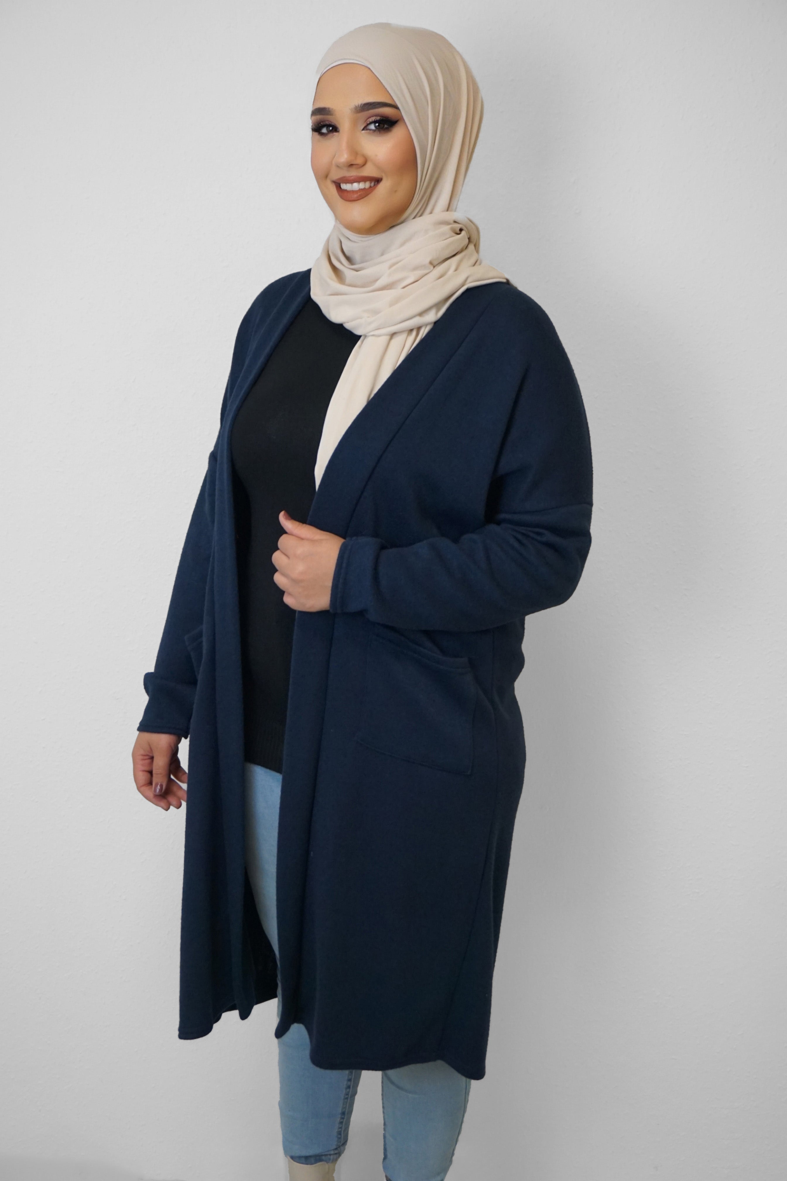 Feinstrick-Cardigan Saira Dunkelblau