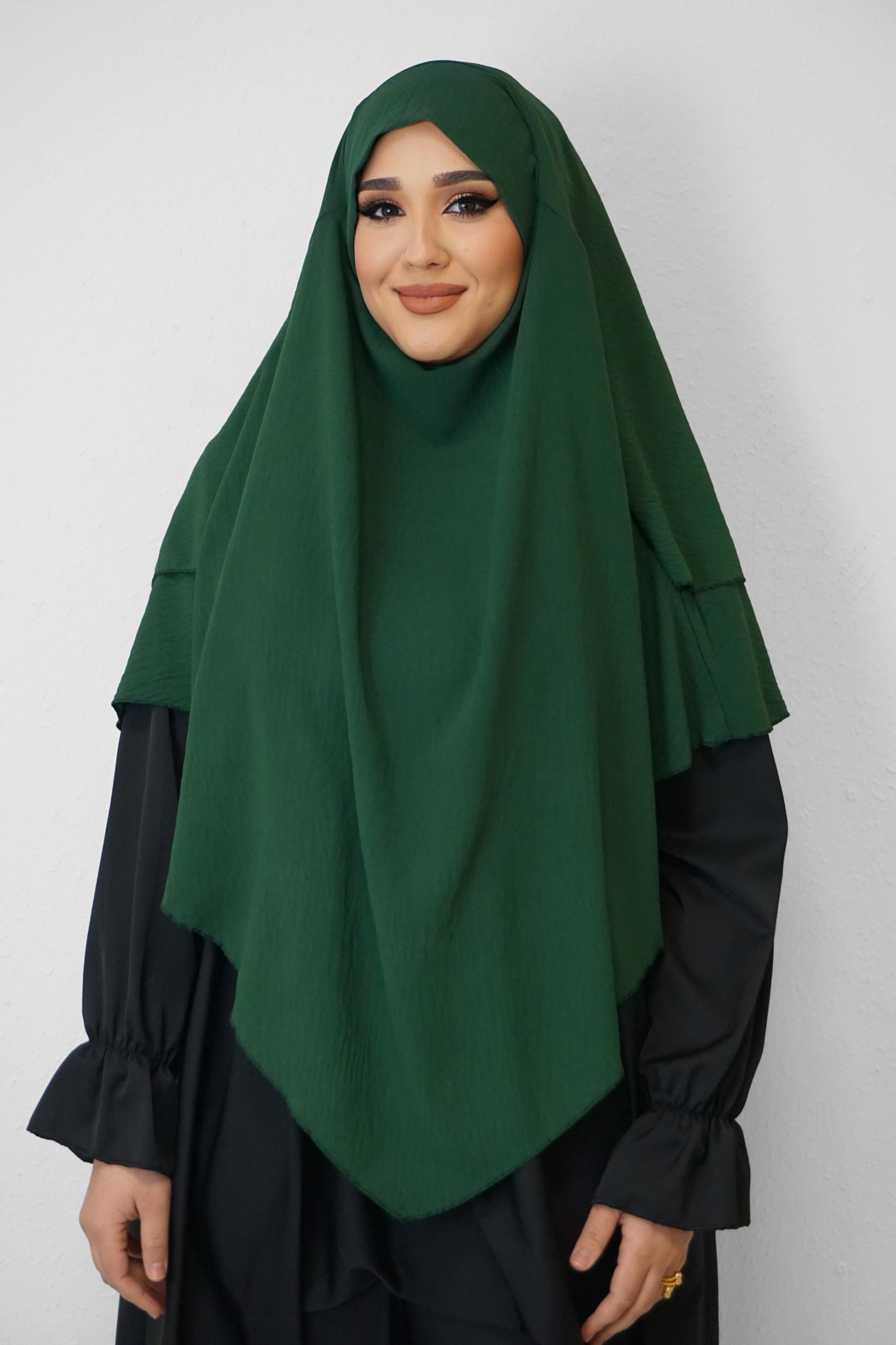 Jazz Khimar 2-lagig Smaragdgrün