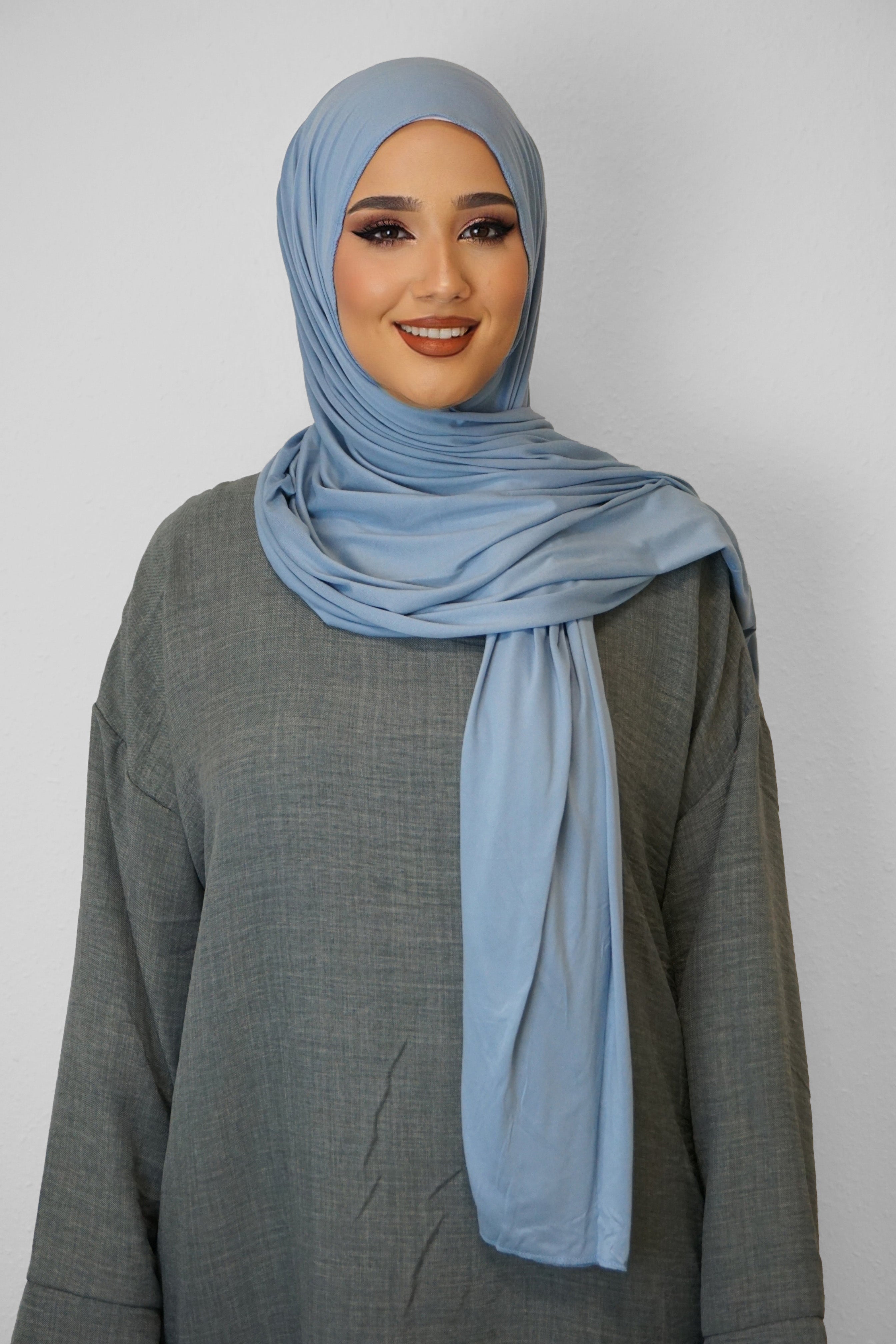 Jersey XL Hijab Himmelblau