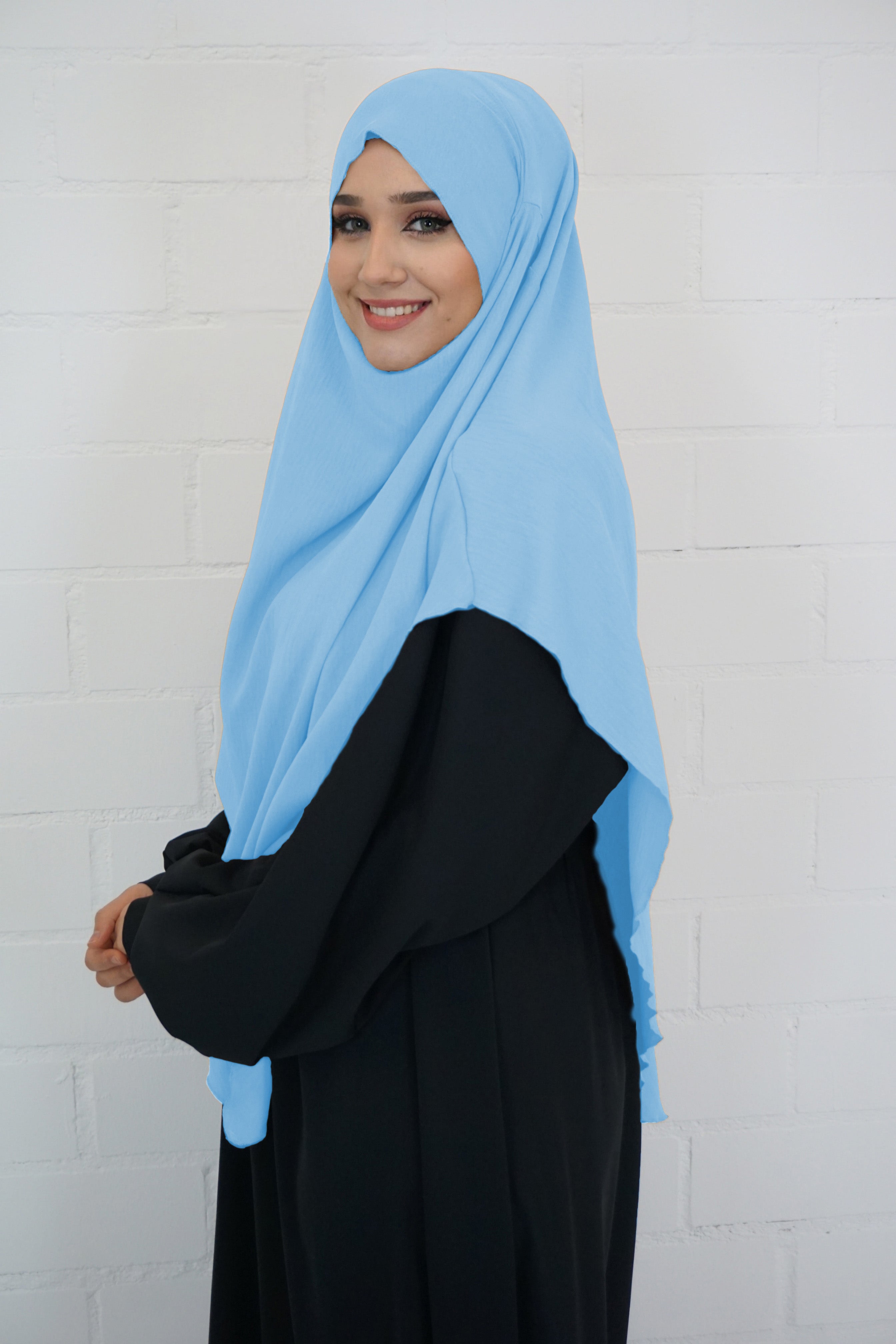 Jazz Khimar 1-lagig Wasserblau