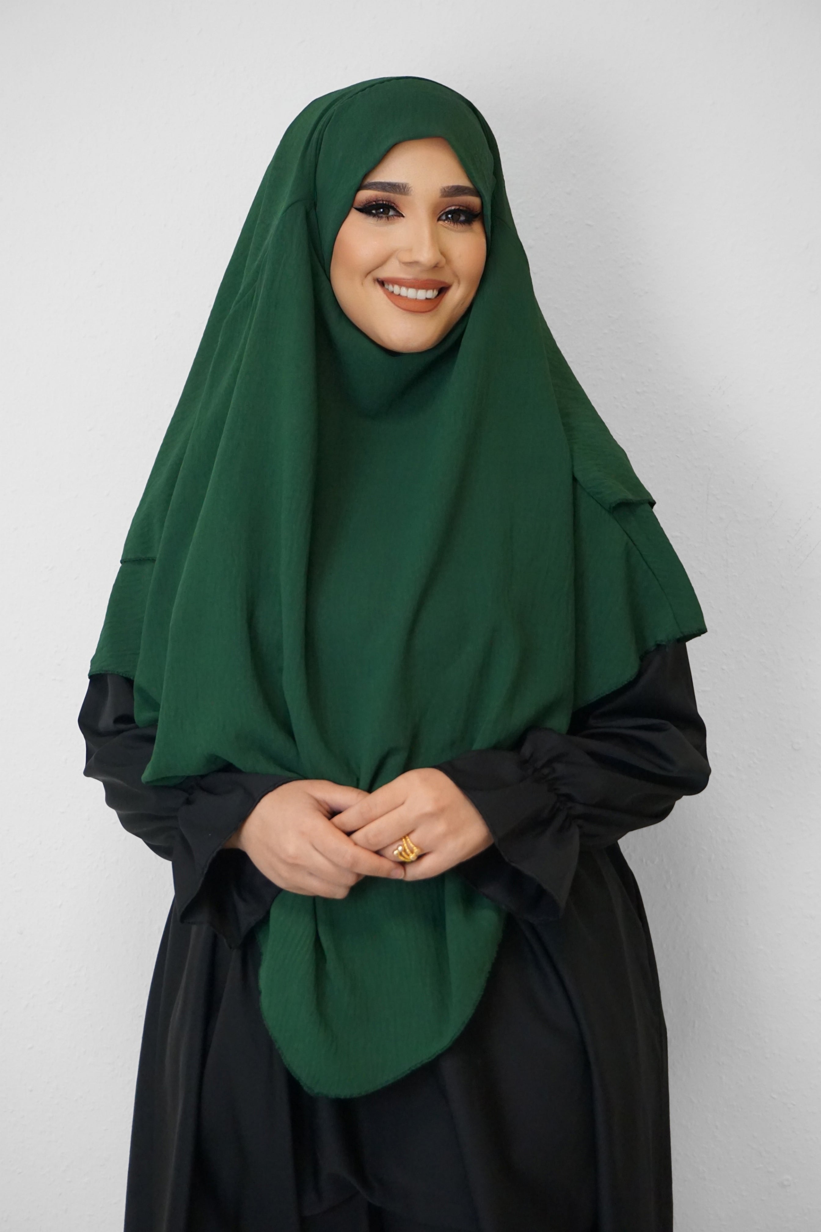 Jazz Khimar 2-lagig Smaragdgrün