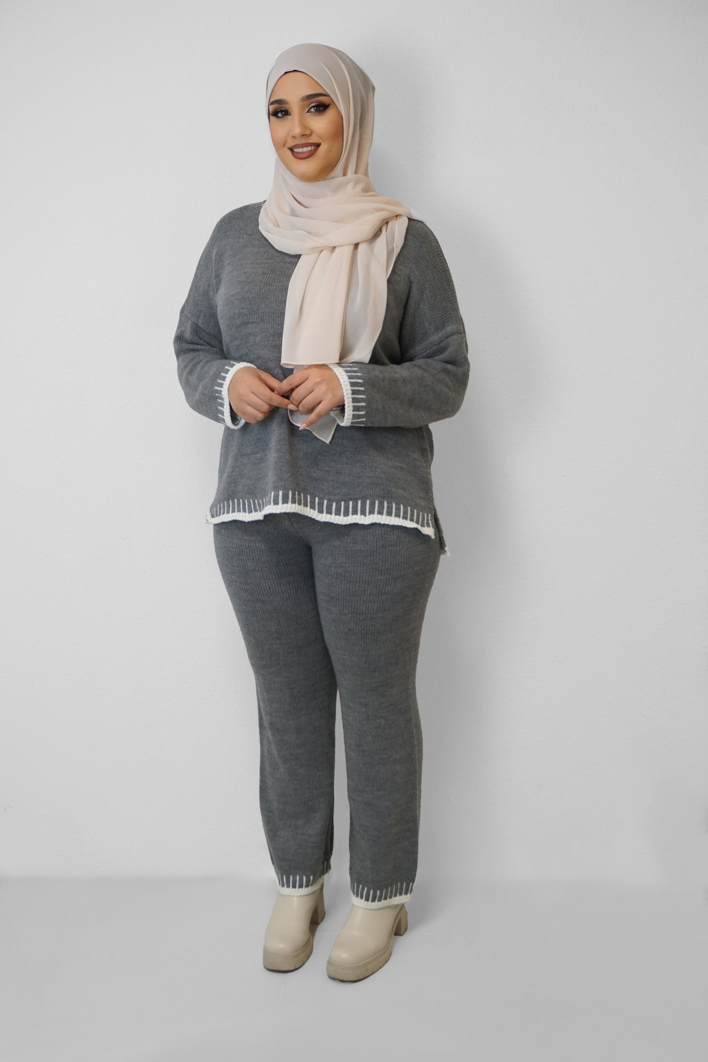 Strick Zwei-Teiler Hazar Dunkelgrau