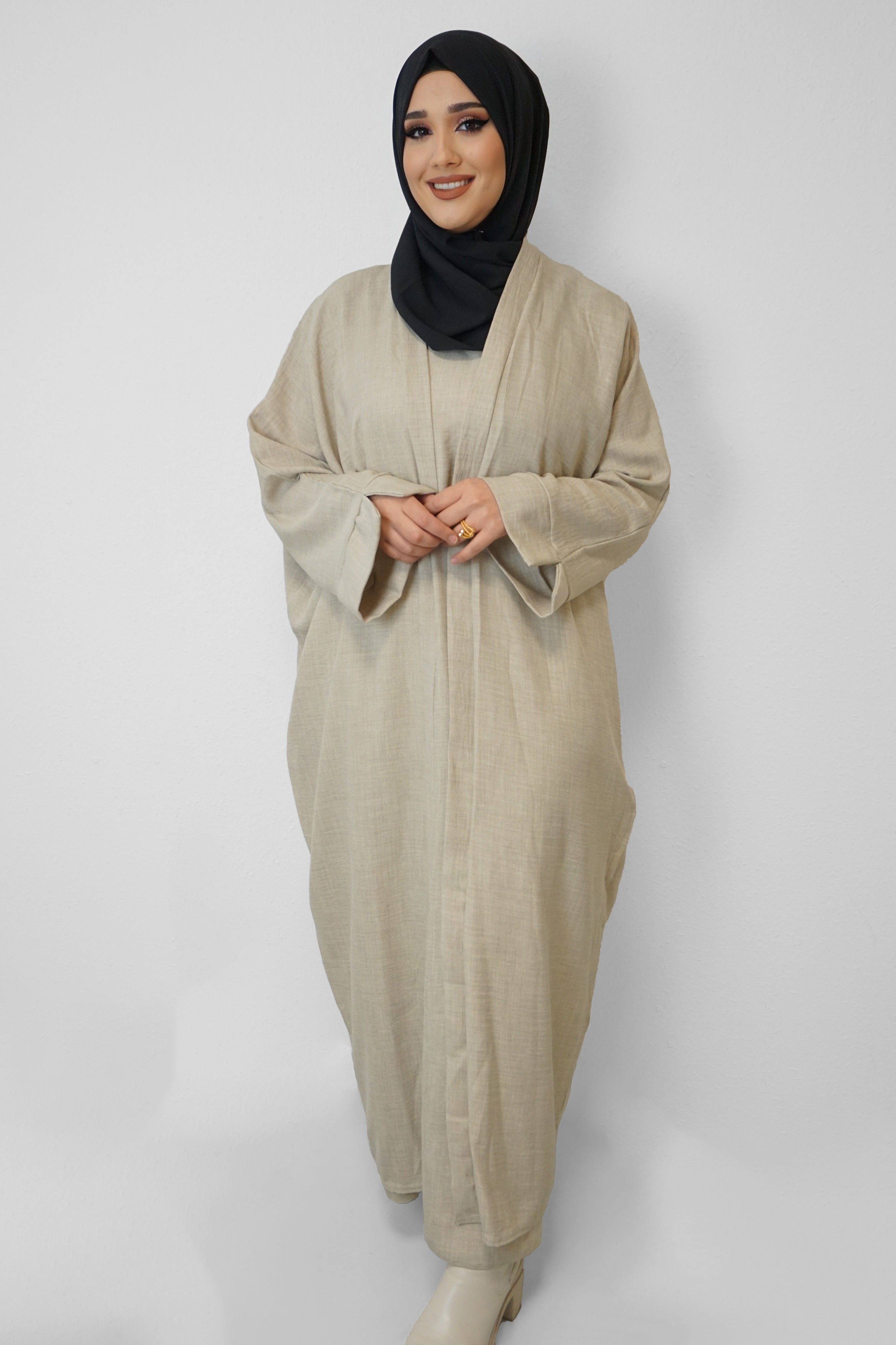 Zwei-Teiler Abaya Nasira Beige
