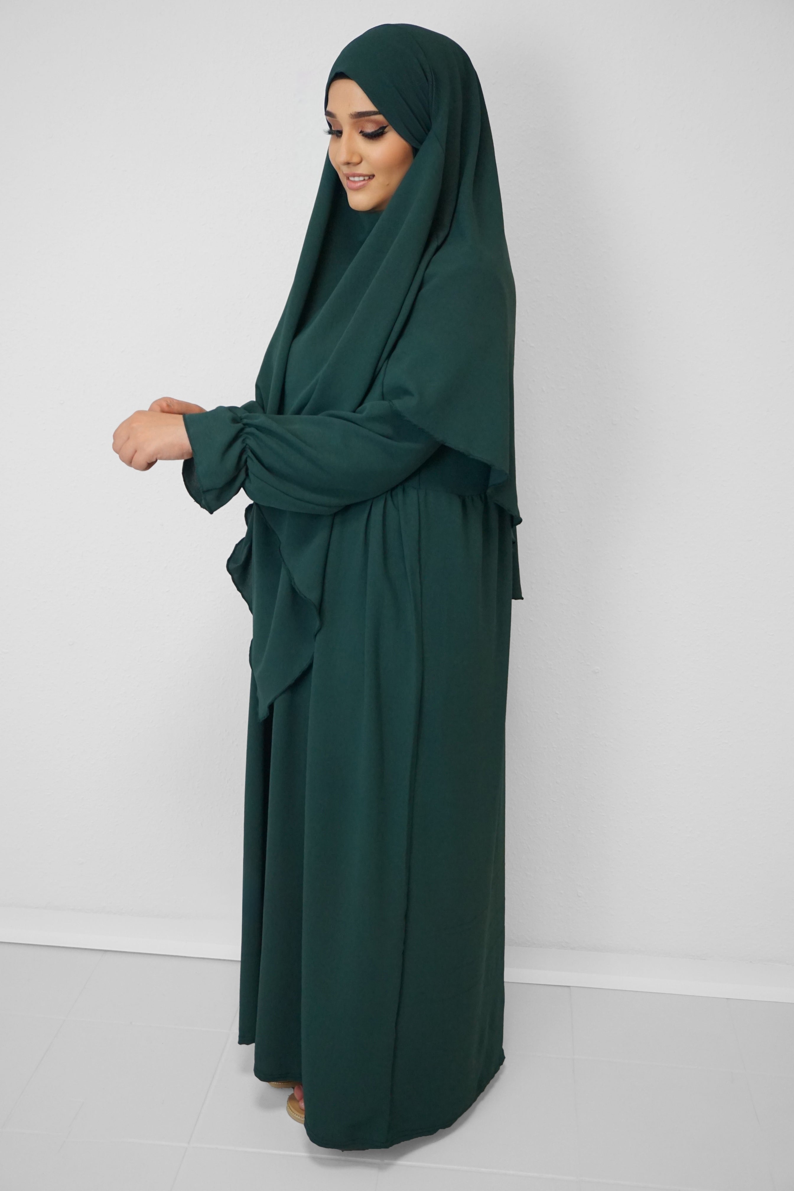 Jazz Khimar-Abaya Smaragdgrün