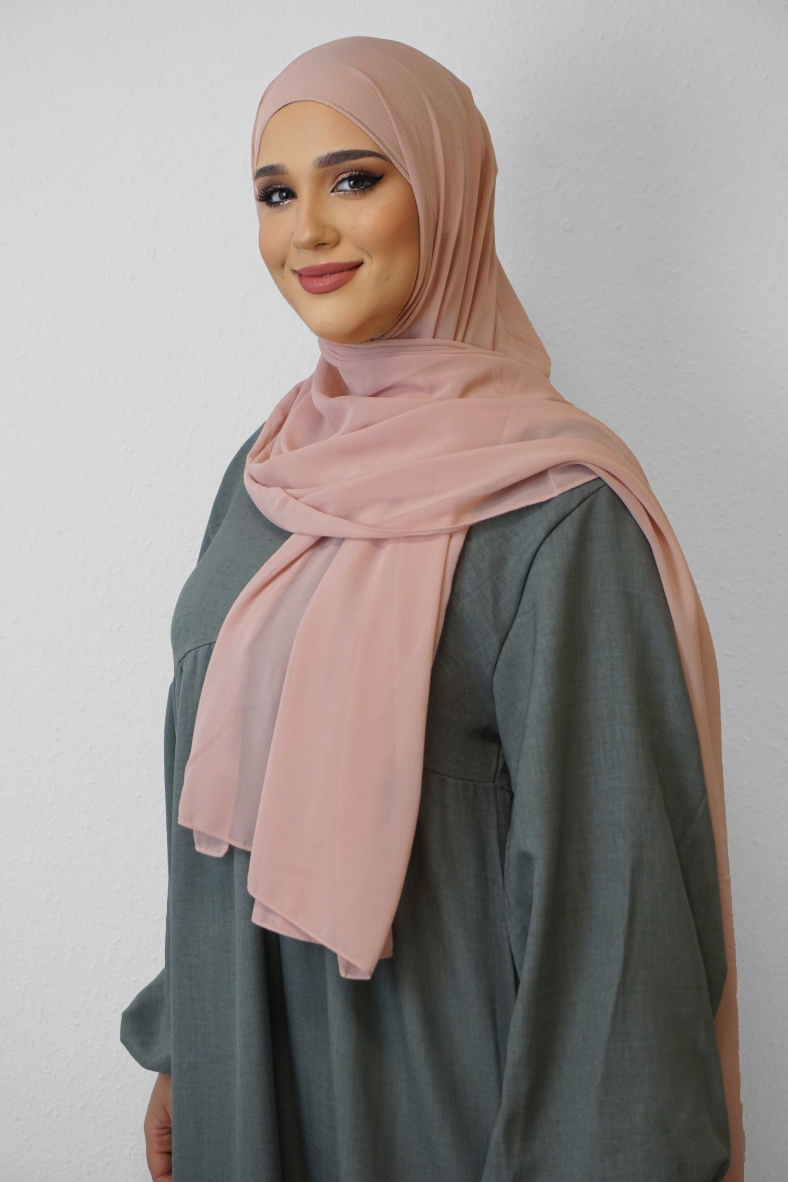 Chiffon XL Hijab Rosa