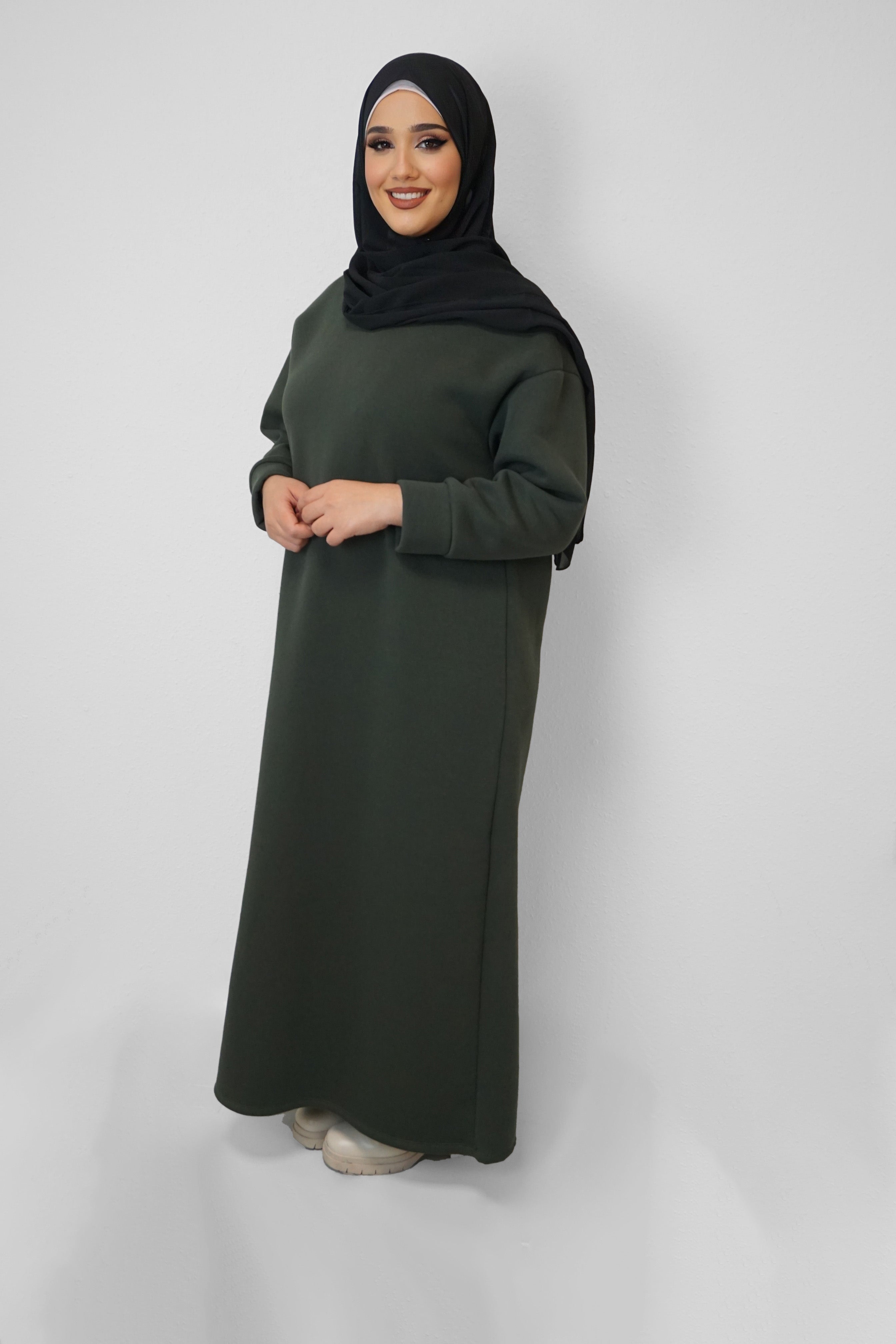 Hoodie-Kleid Maliha Grün