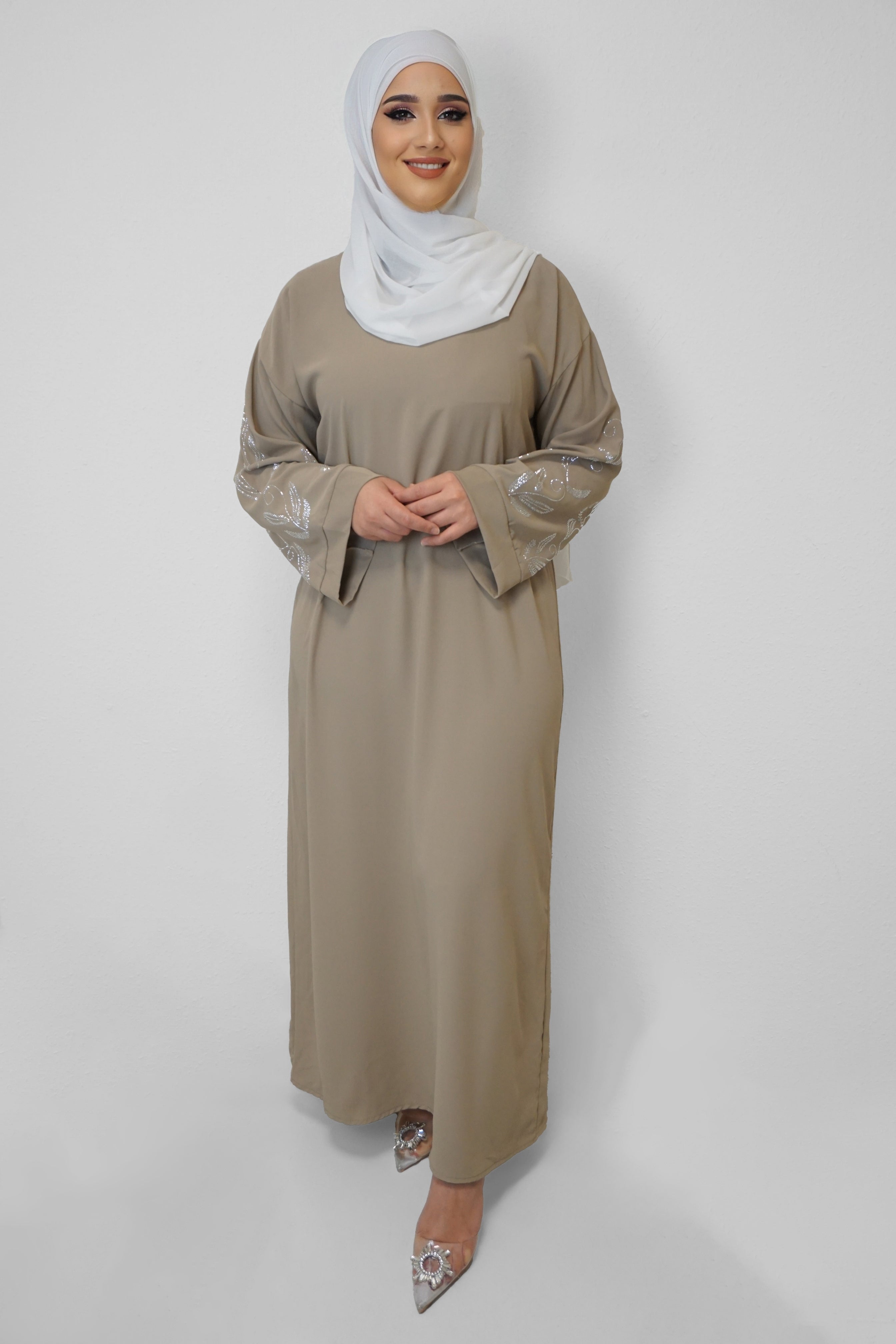 Abaya Basima Schlammbraun
