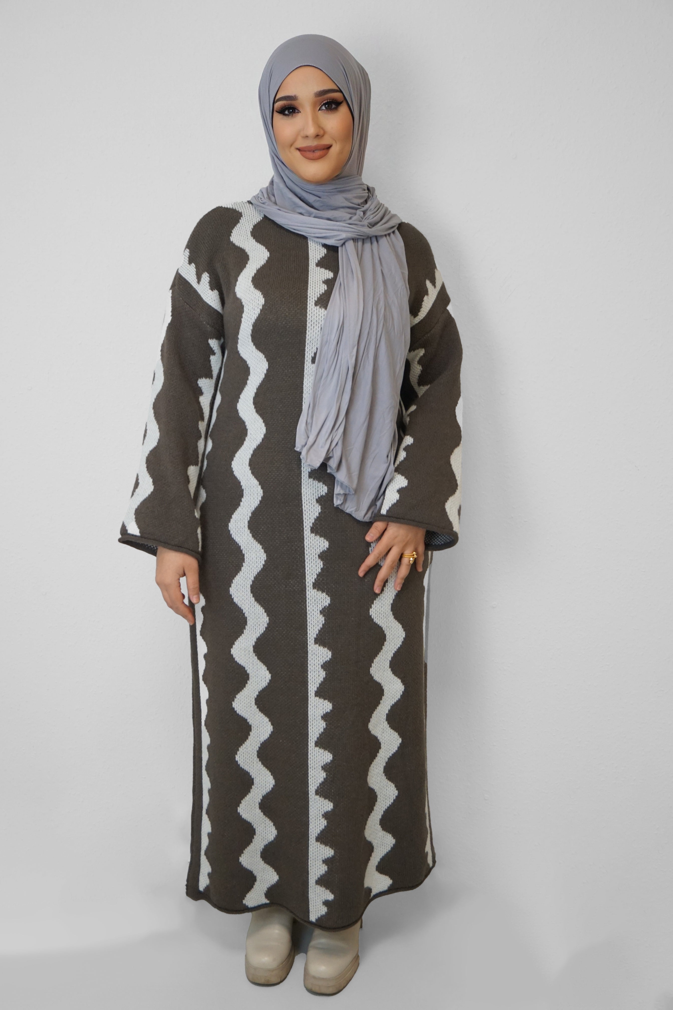 Maxi Strick-Kleid Zeynep Taupe