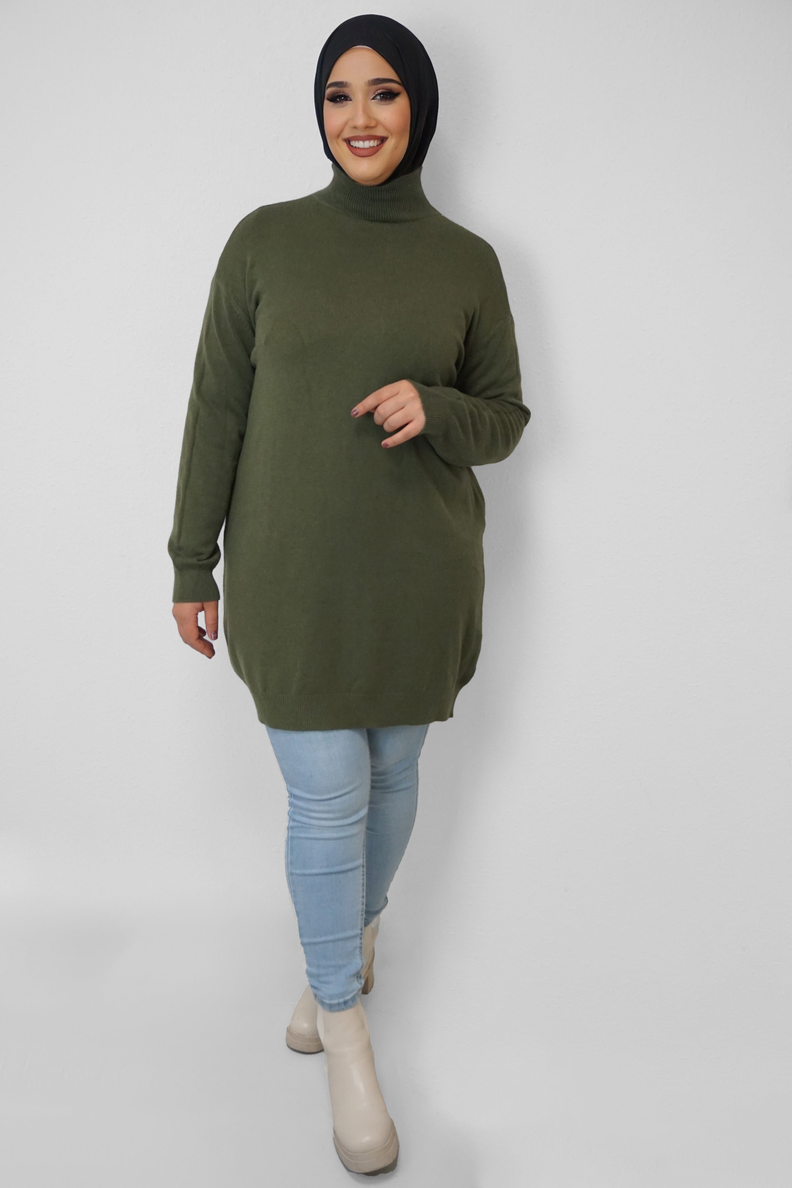 Oversize Pullover Yara Moosgrün