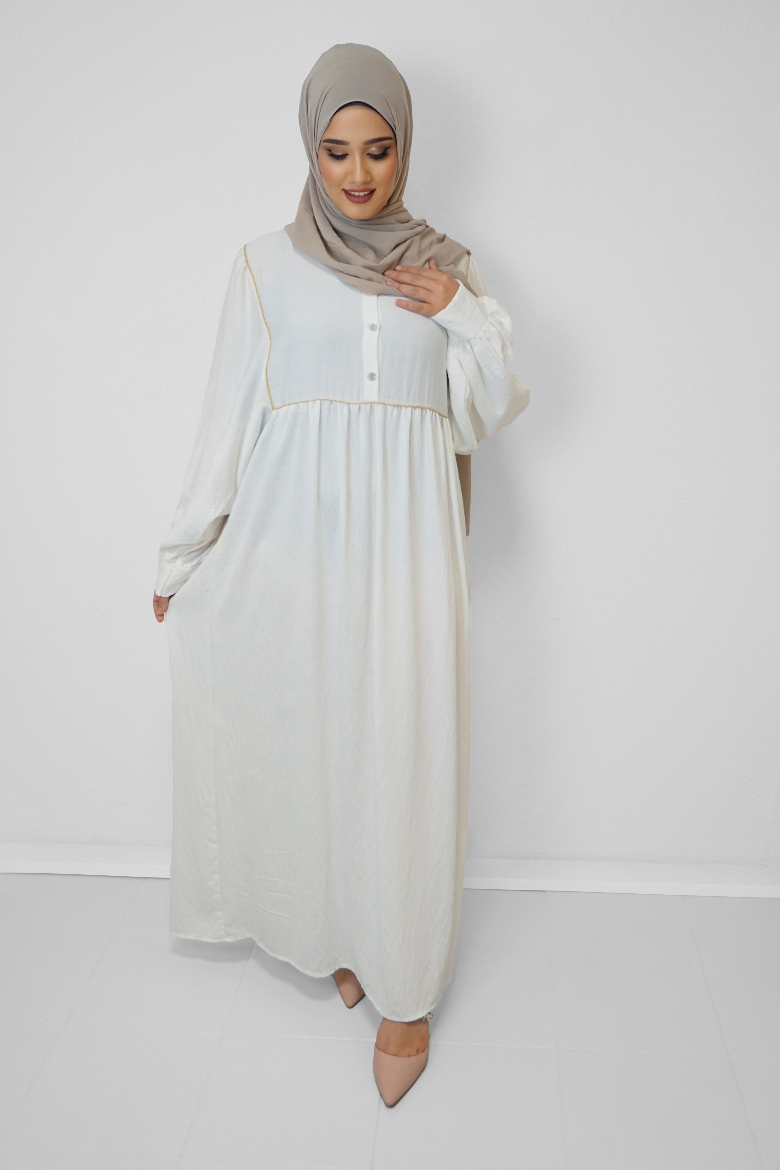Abaya Mali Weiss