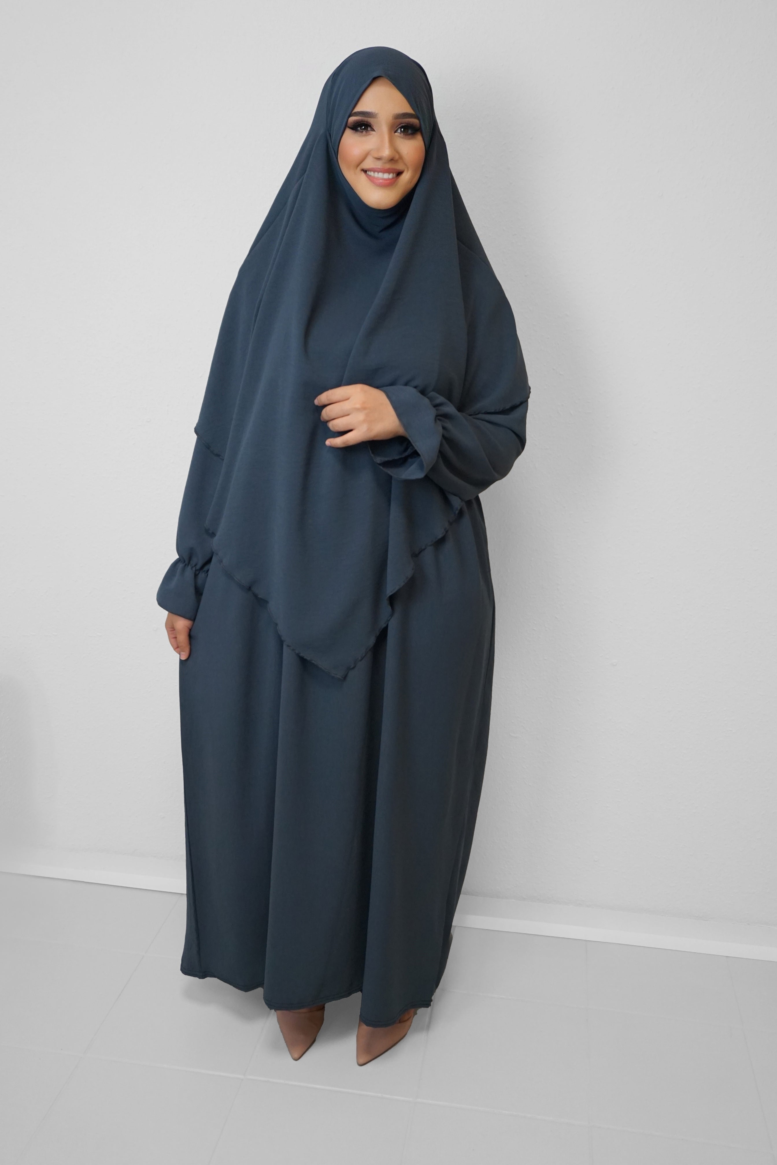 Jazz Khimar-Abaya Dunkelgrau