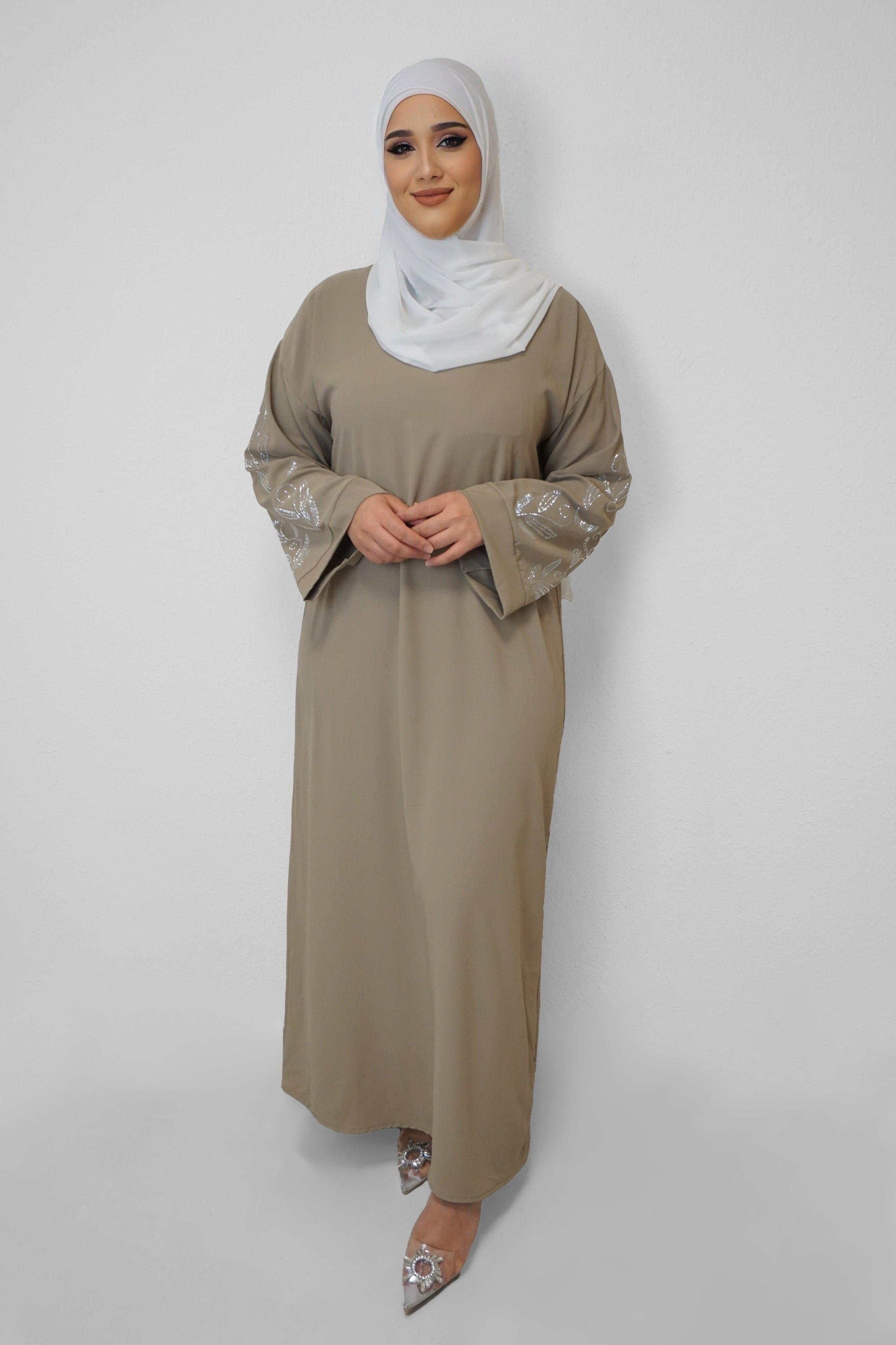 Abaya Basima Schlammbraun